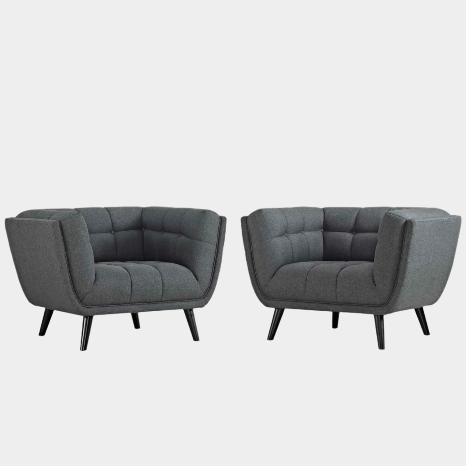 Bestow 2 Piece Upholstered Fabric Armchair Set