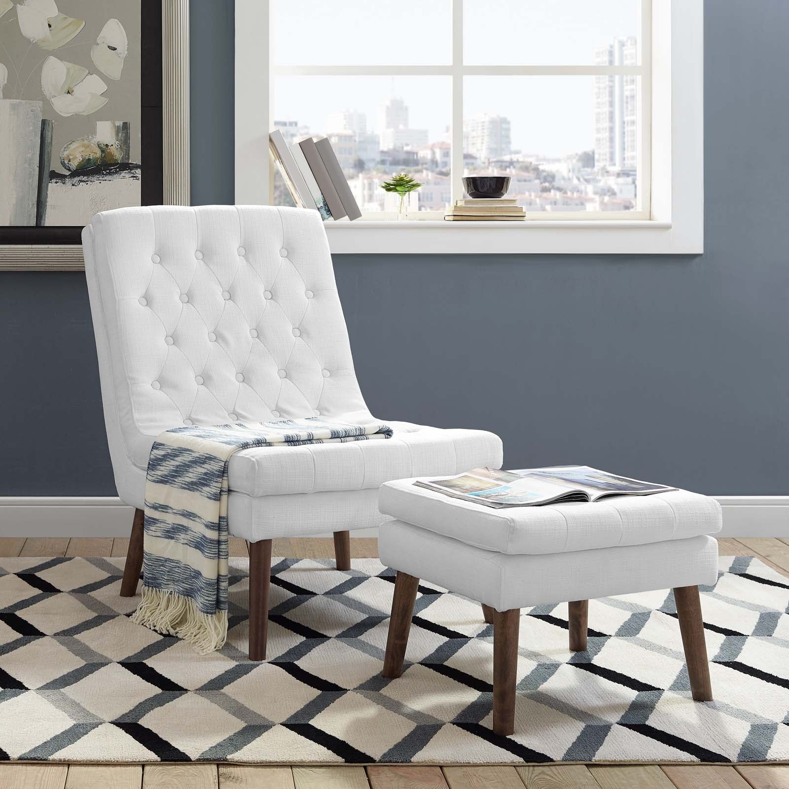 Ensemble de 2 fauteuils en cuir Empress