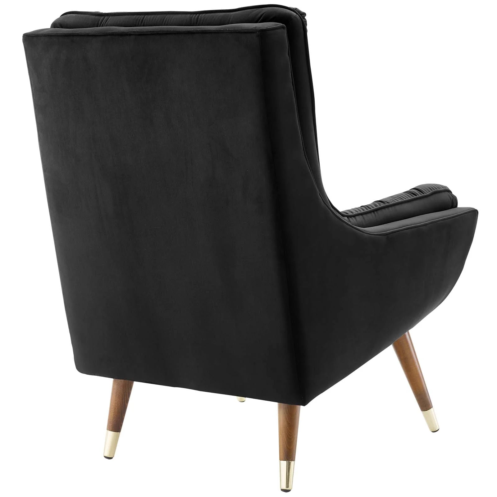 Fauteuil de salon en velours capitonné avec boutons suggérés
