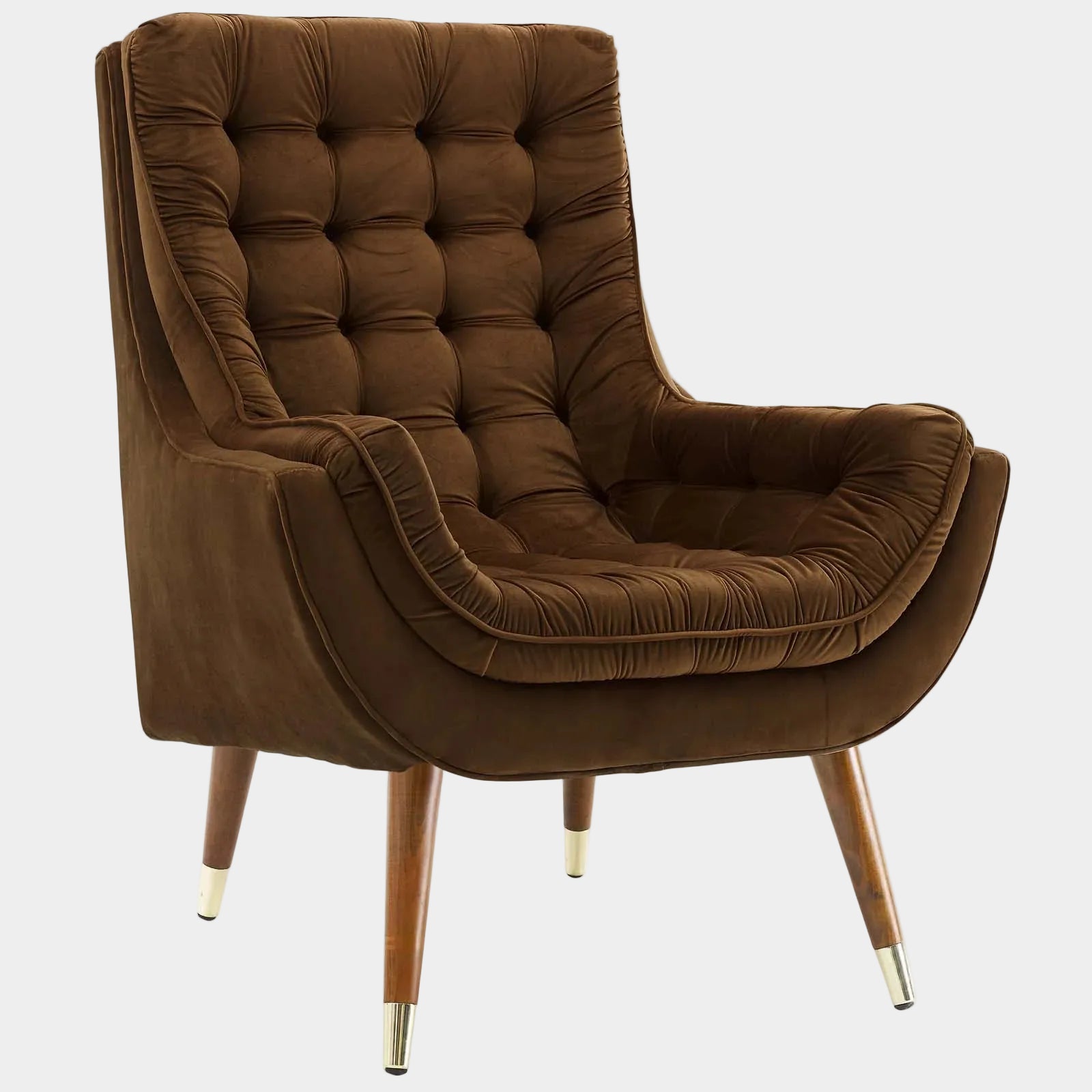 Suggest Button Tufted Performance Velvet Lounge Chair
