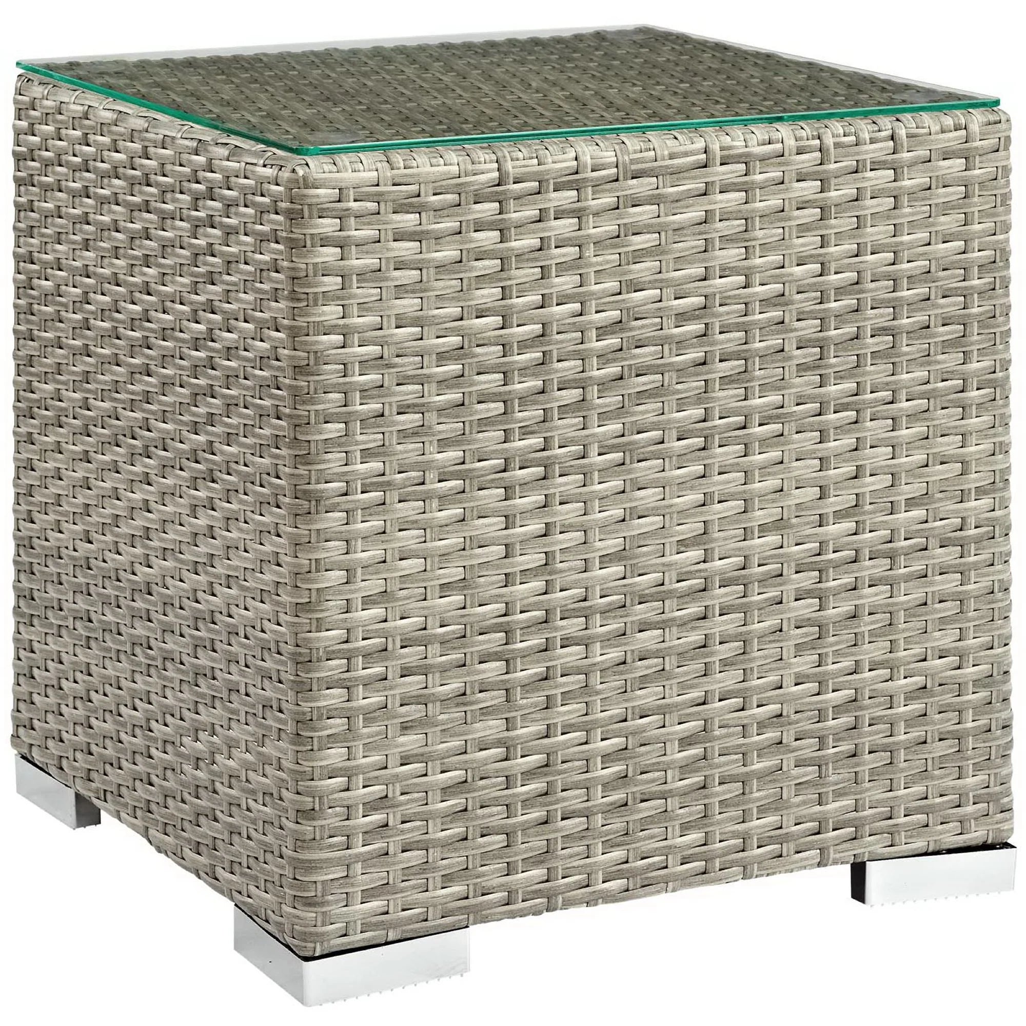 Repose 3 Piece Outdoor Sectional Set in Light Gray Beige