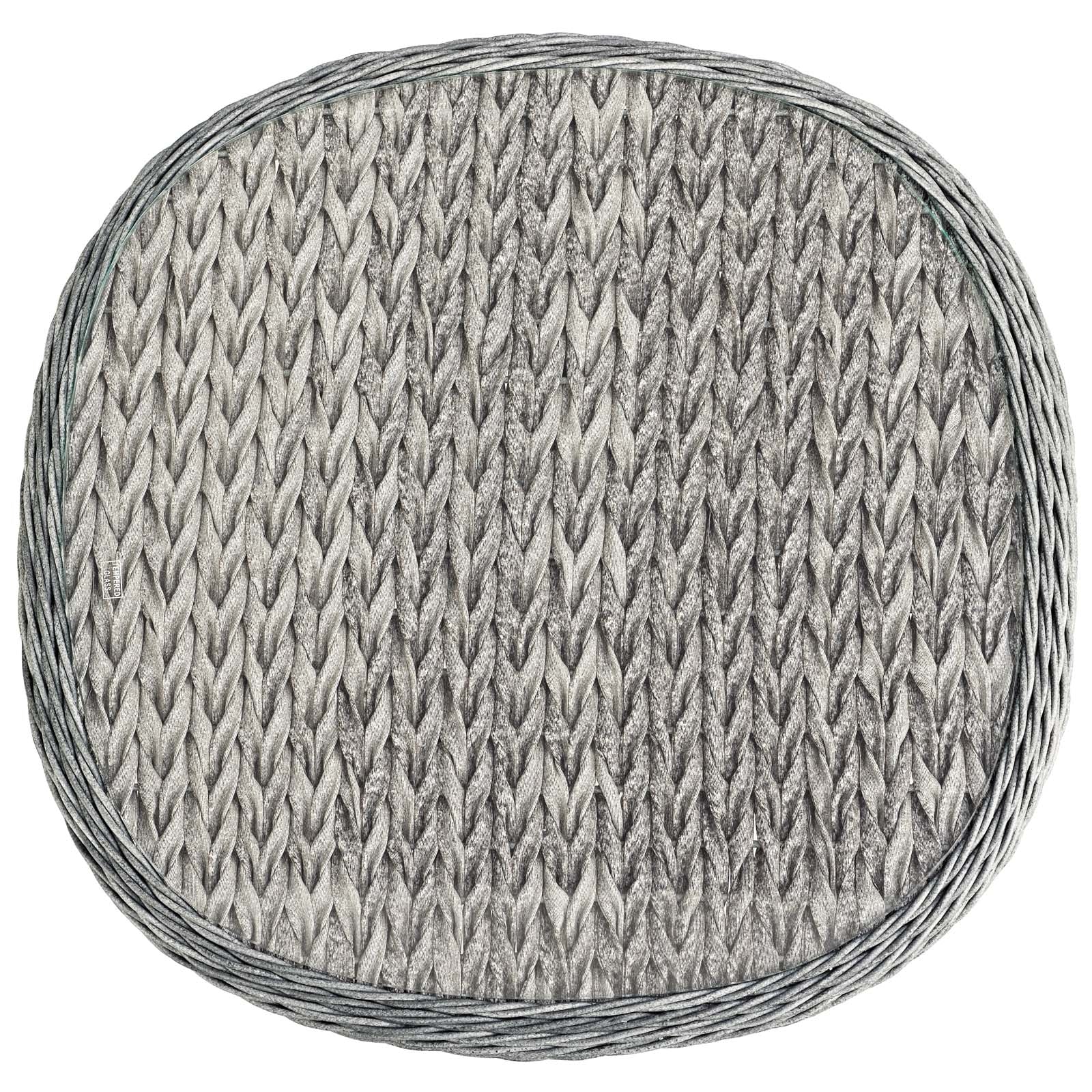 Table d'appoint en rotin et osier pour patio d'extérieur Endeavor en gris