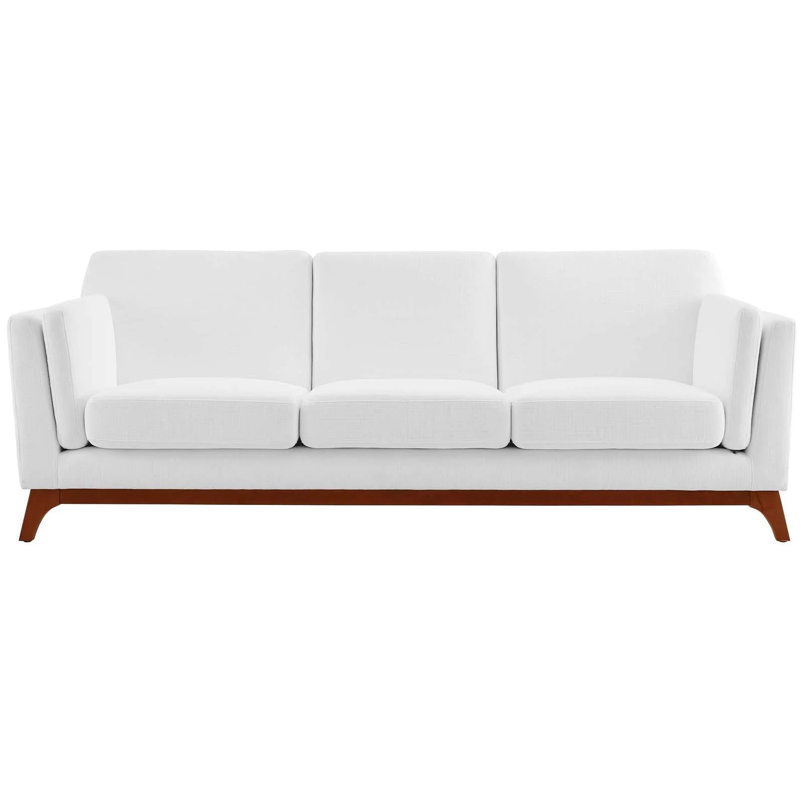 Chance Upholstered Fabric Sofa in White