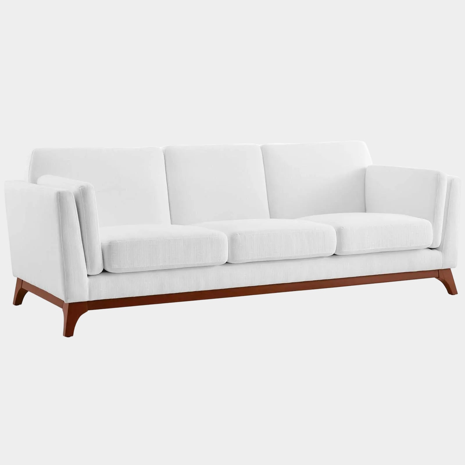 Chance Upholstered Fabric Sofa in White