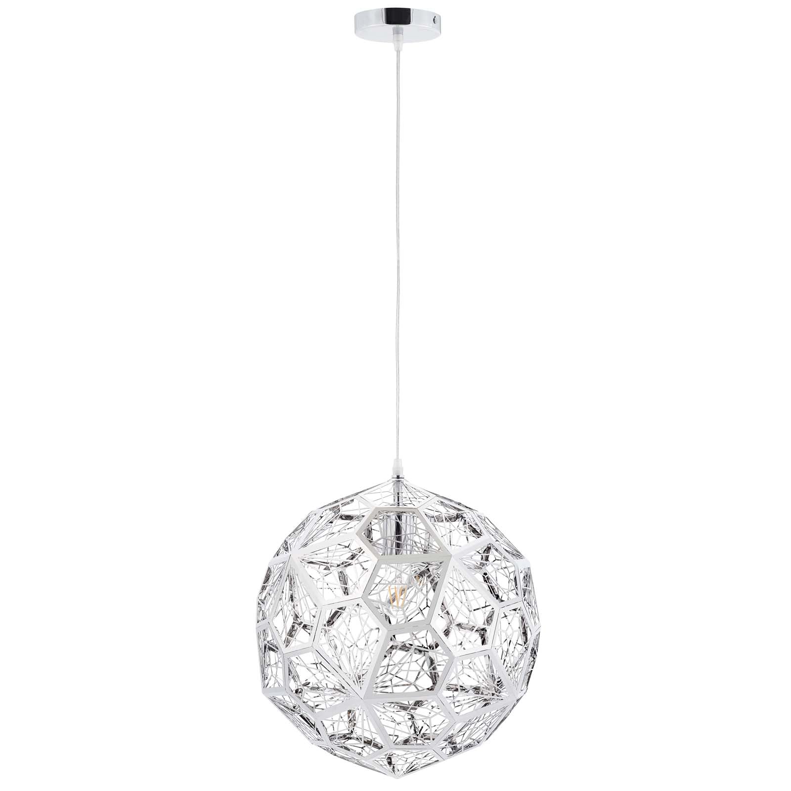 Lampe à suspension Etch Web en acier poli par Tom Dixon
