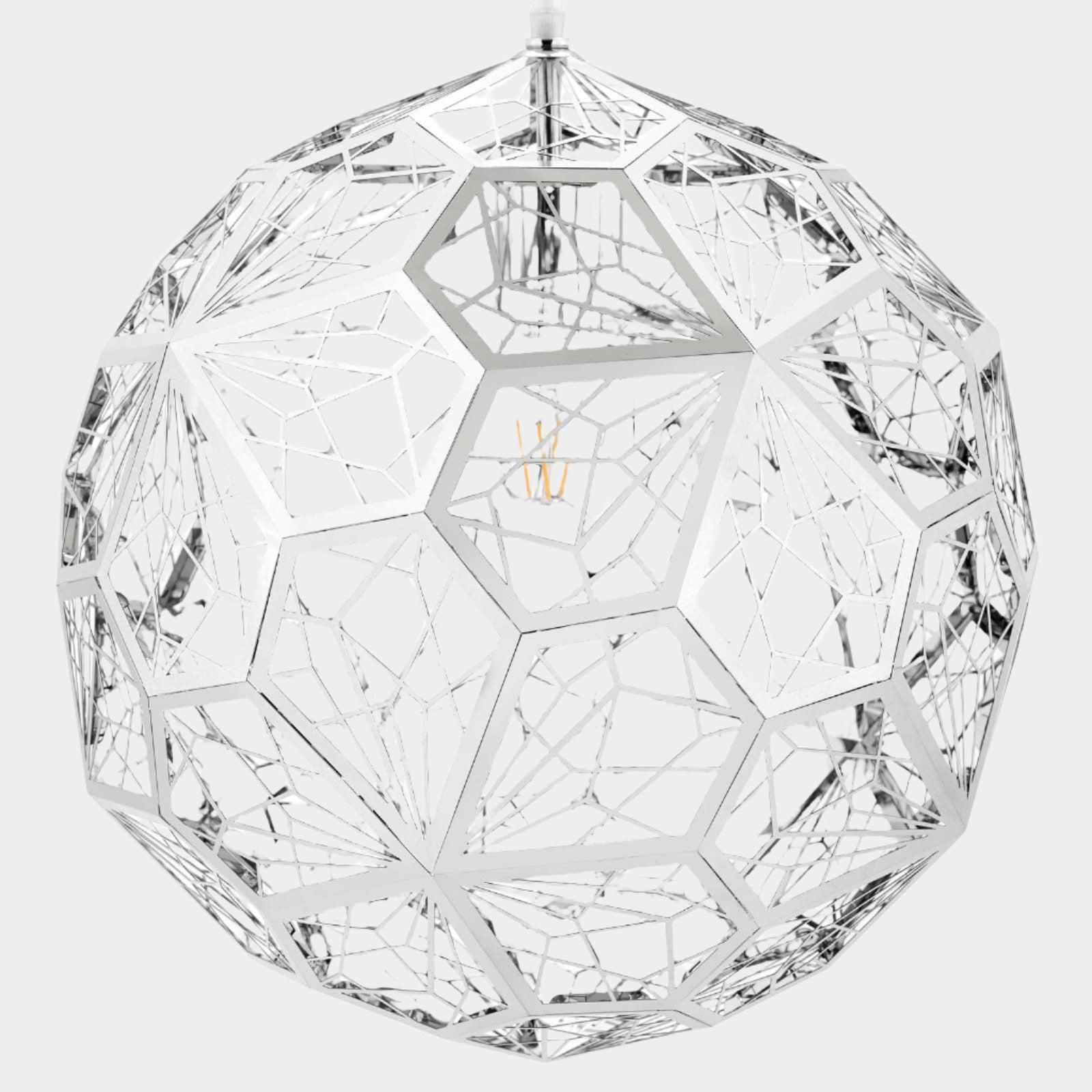 Lampe à suspension Etch Web en acier poli par Tom Dixon