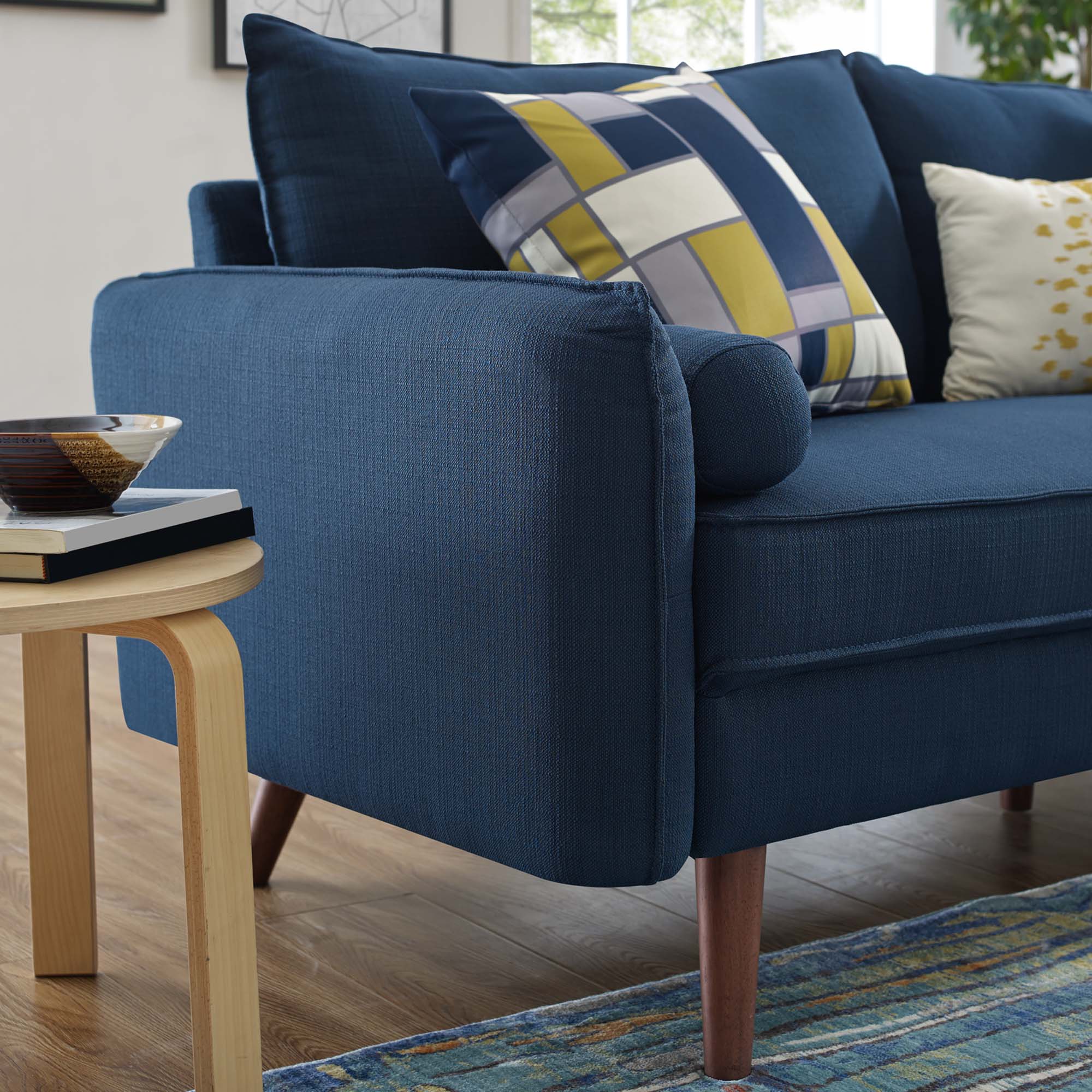 Chaise sans accoudoirs rembourrée en duvet Commix
