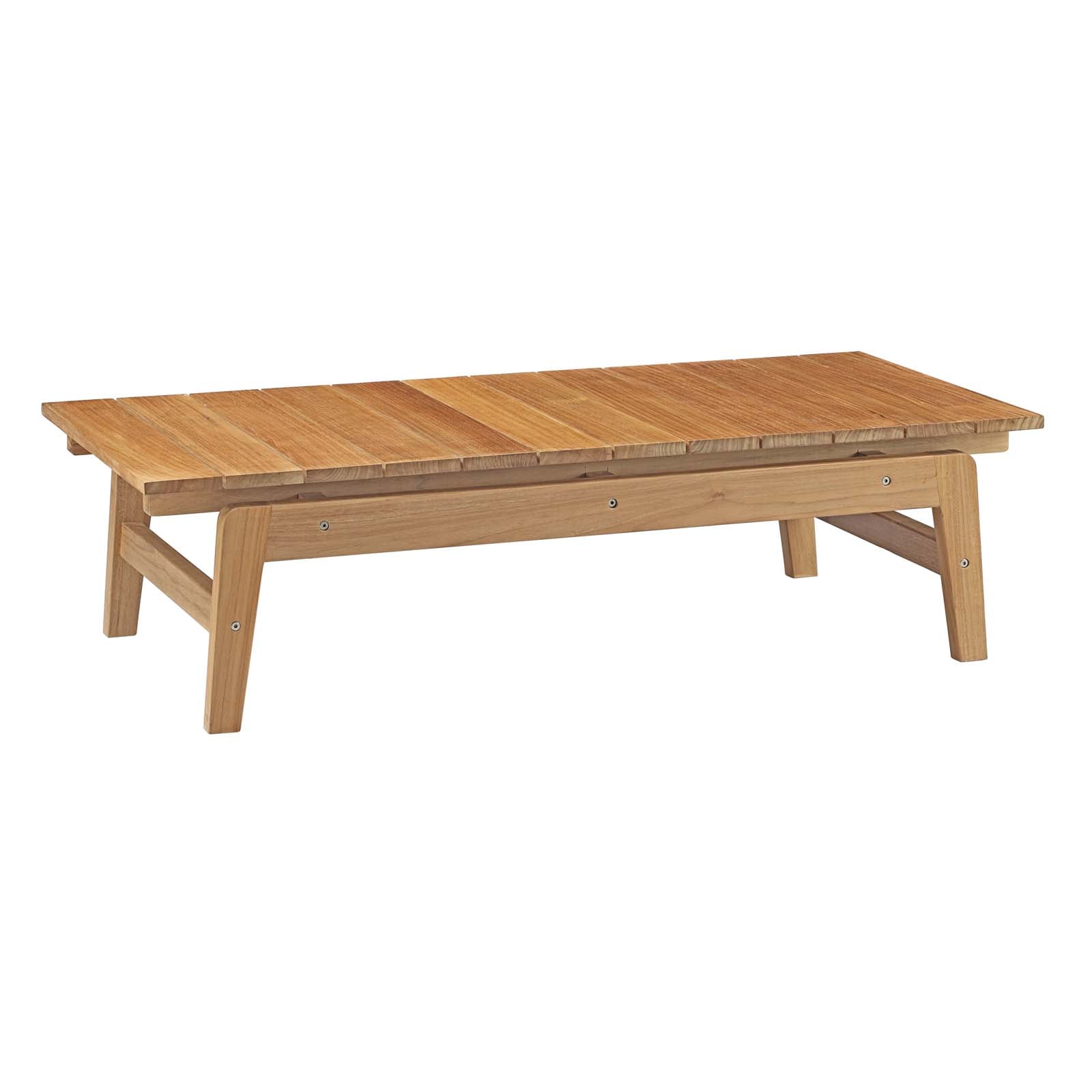 Bayport 4 Piece Outdoor Patio Teak Set in Natural White
