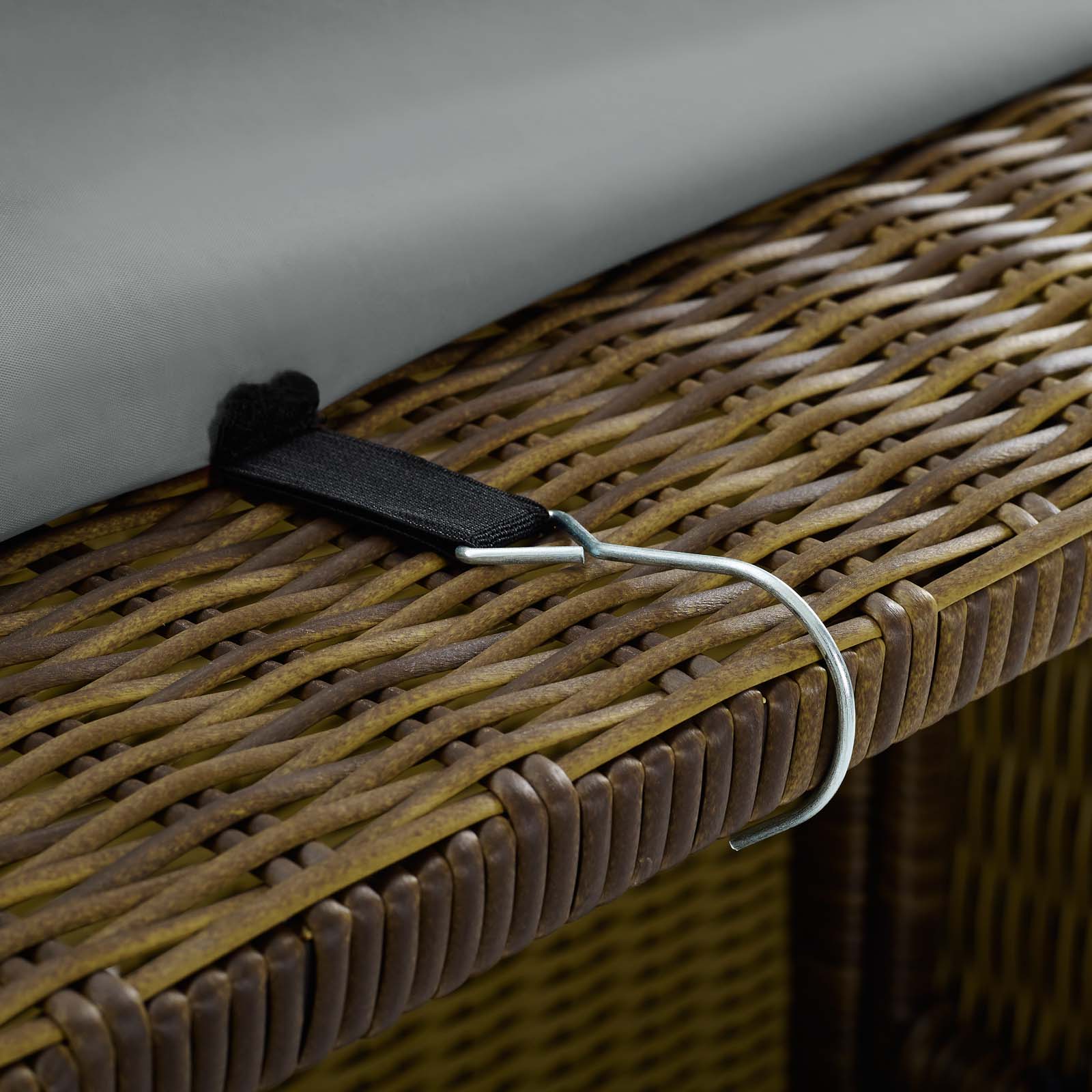 Immerse Siesta and Convene Canopy Daybed Outdoor Patio Furniture Cover in Gray