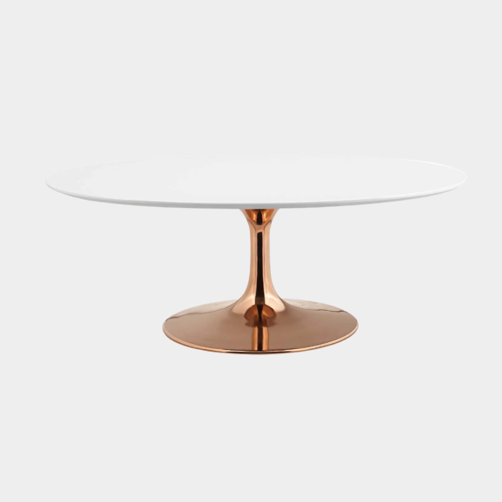 Oval-Shaped Wood Coffee Table