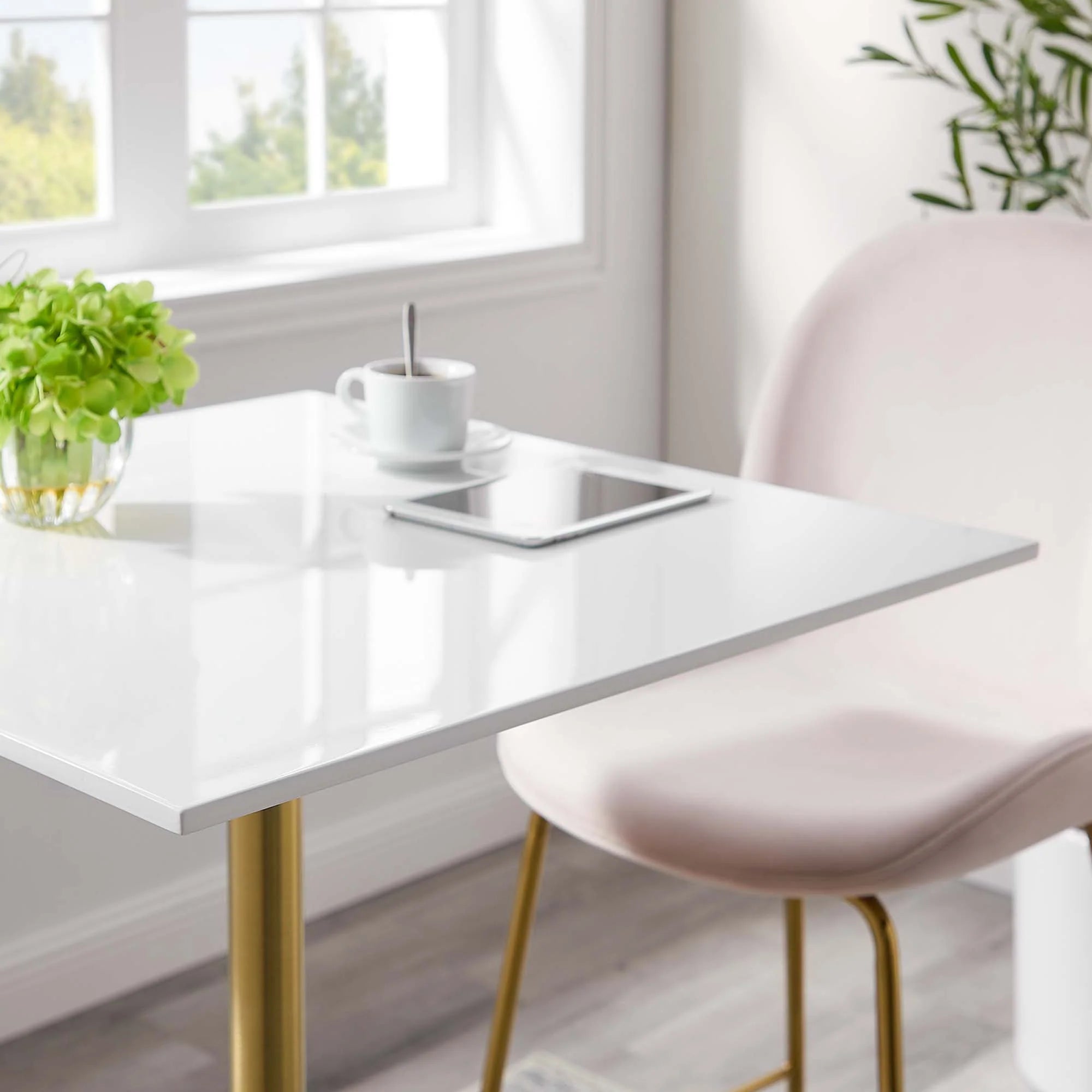 Lippa Square Wood Bar Table