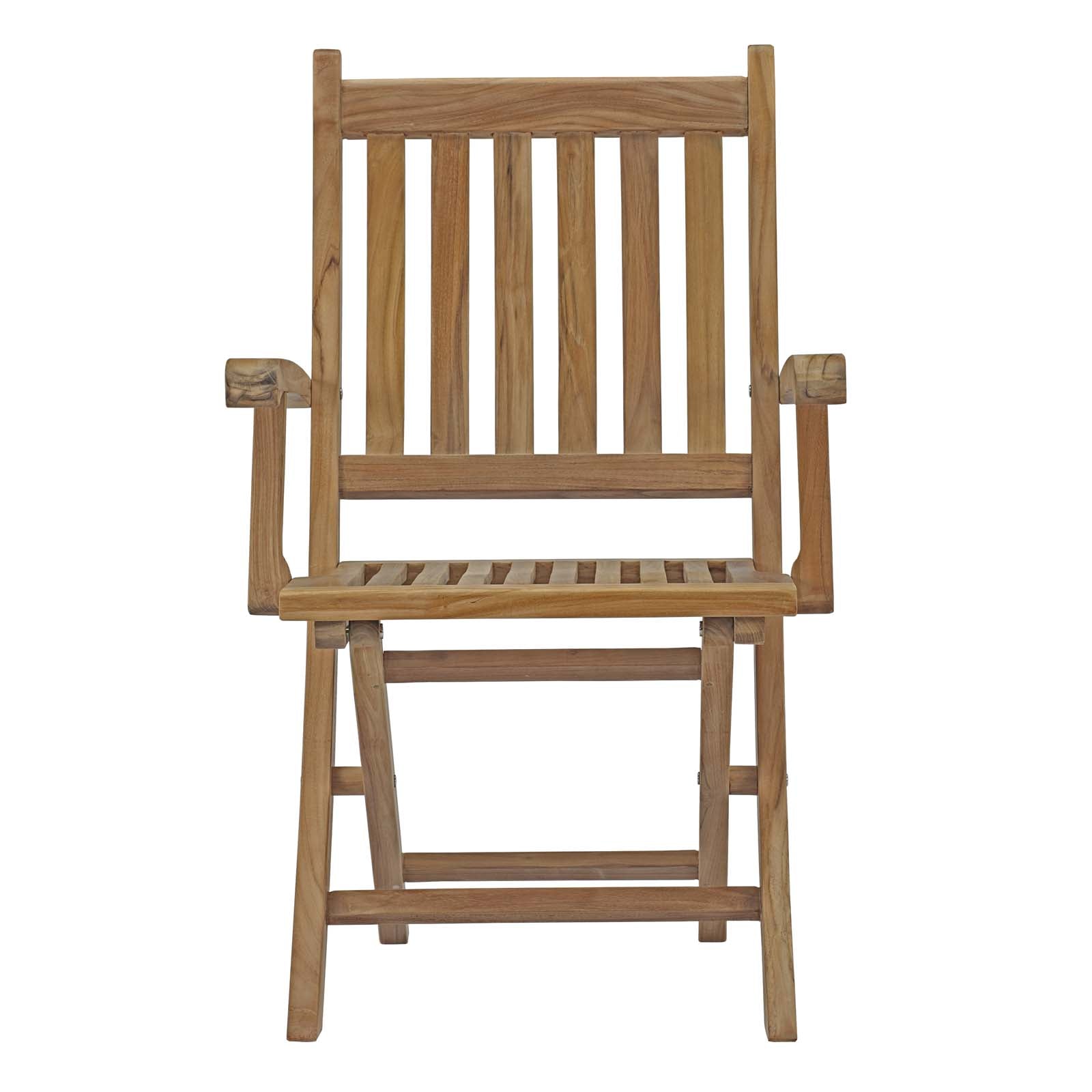 Marina 7 Piece Outdoor Patio Teak Dining Set in Natural
