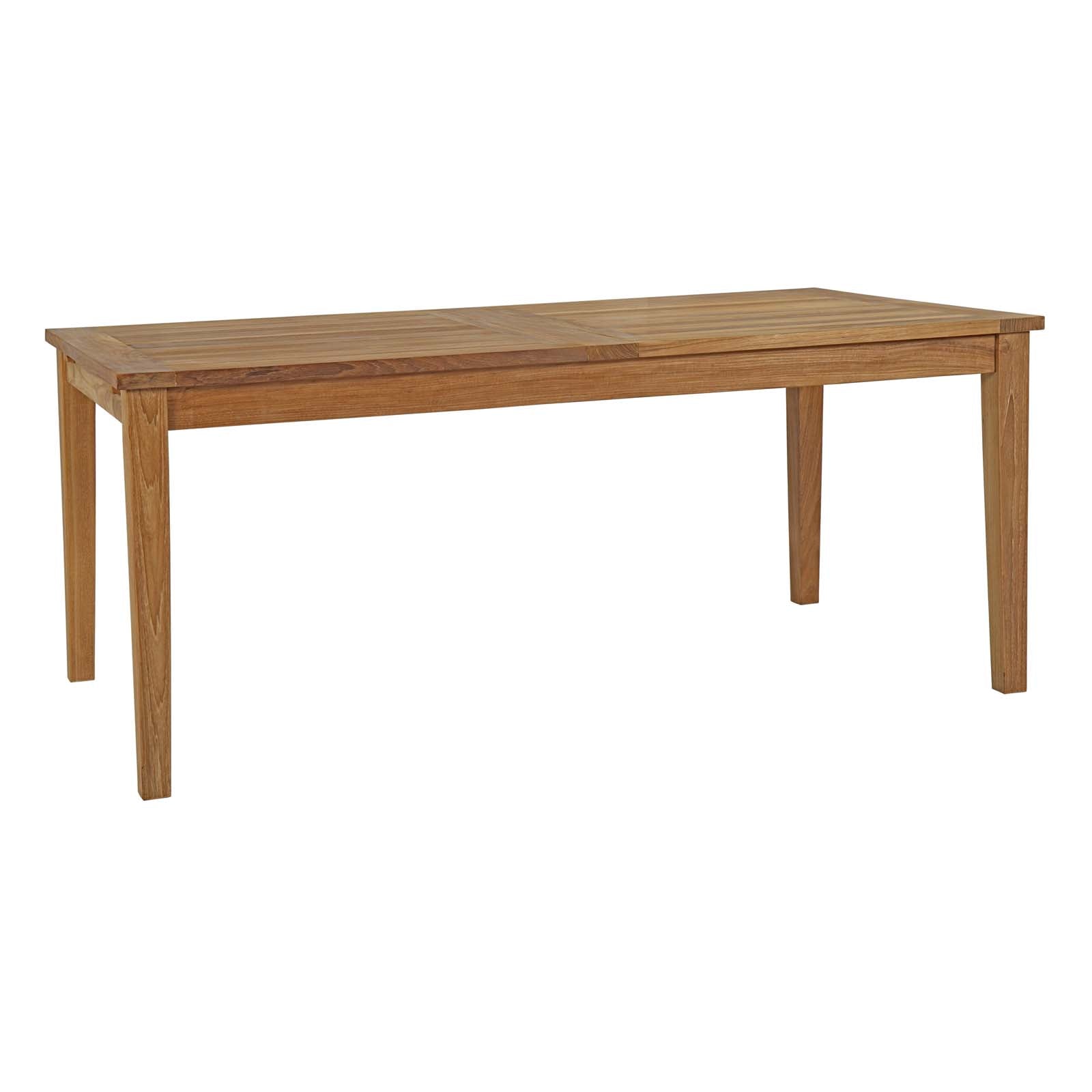 Marina 7 Piece Outdoor Patio Teak Dining Set in Natural