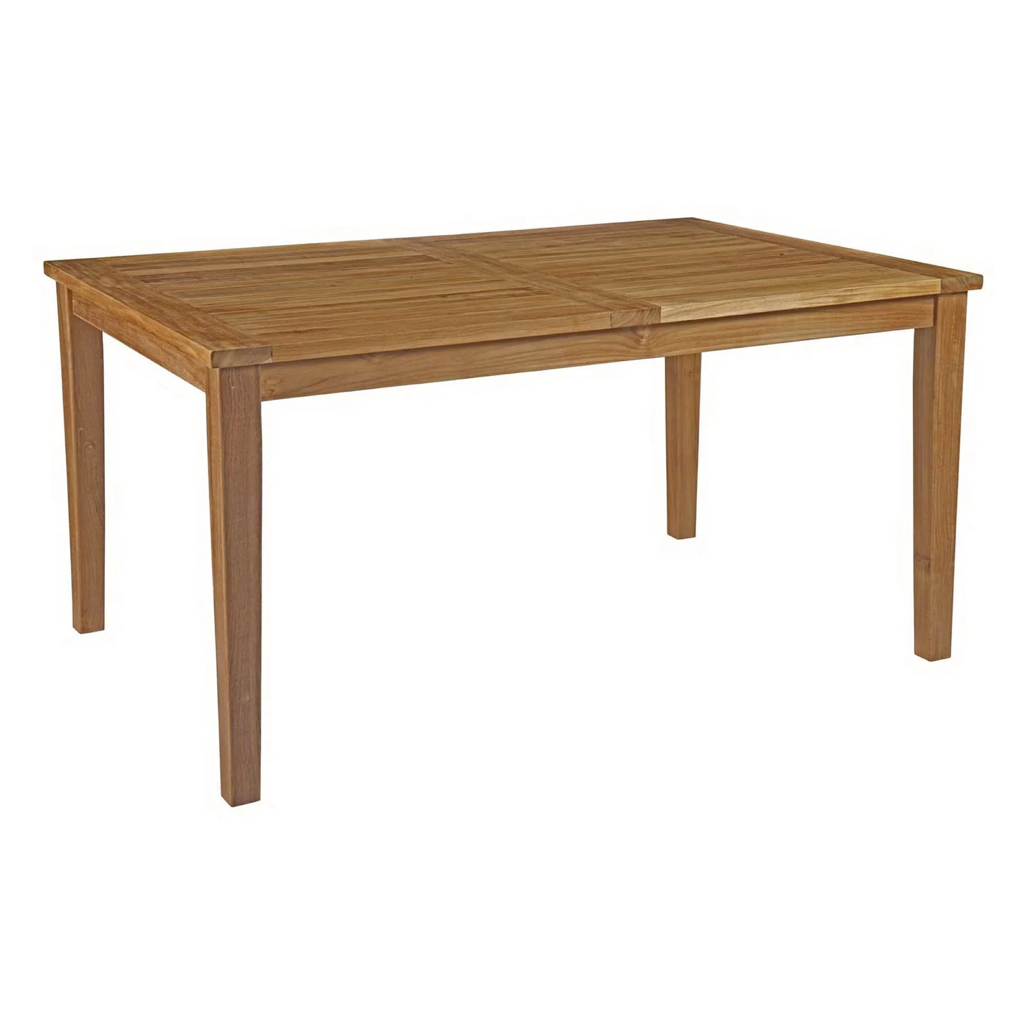 Marina 7 Piece Outdoor Patio Teak Dining Set in Natural White