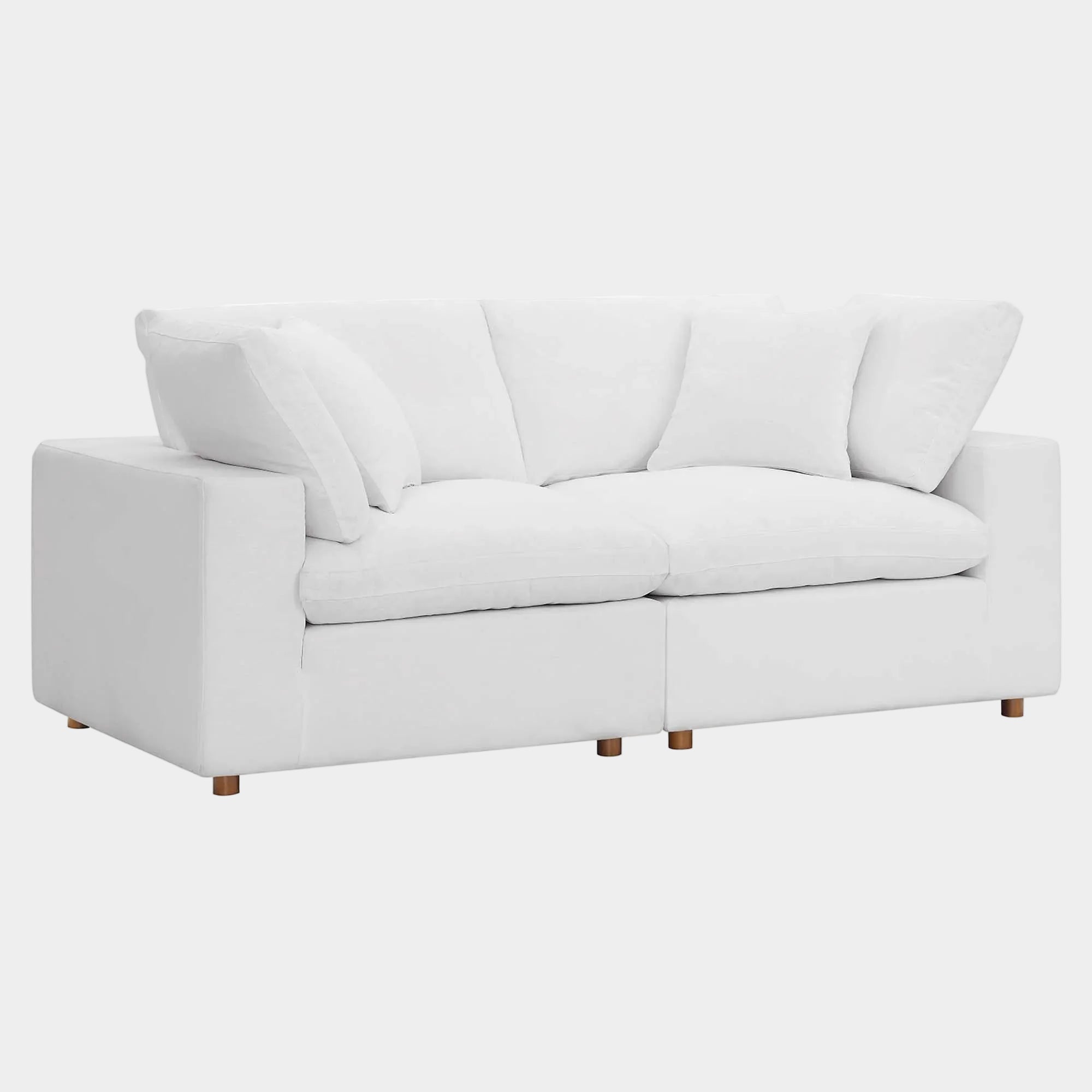 Commix 2 Piece Down Filled Overstuffed Sectional Sofa Set