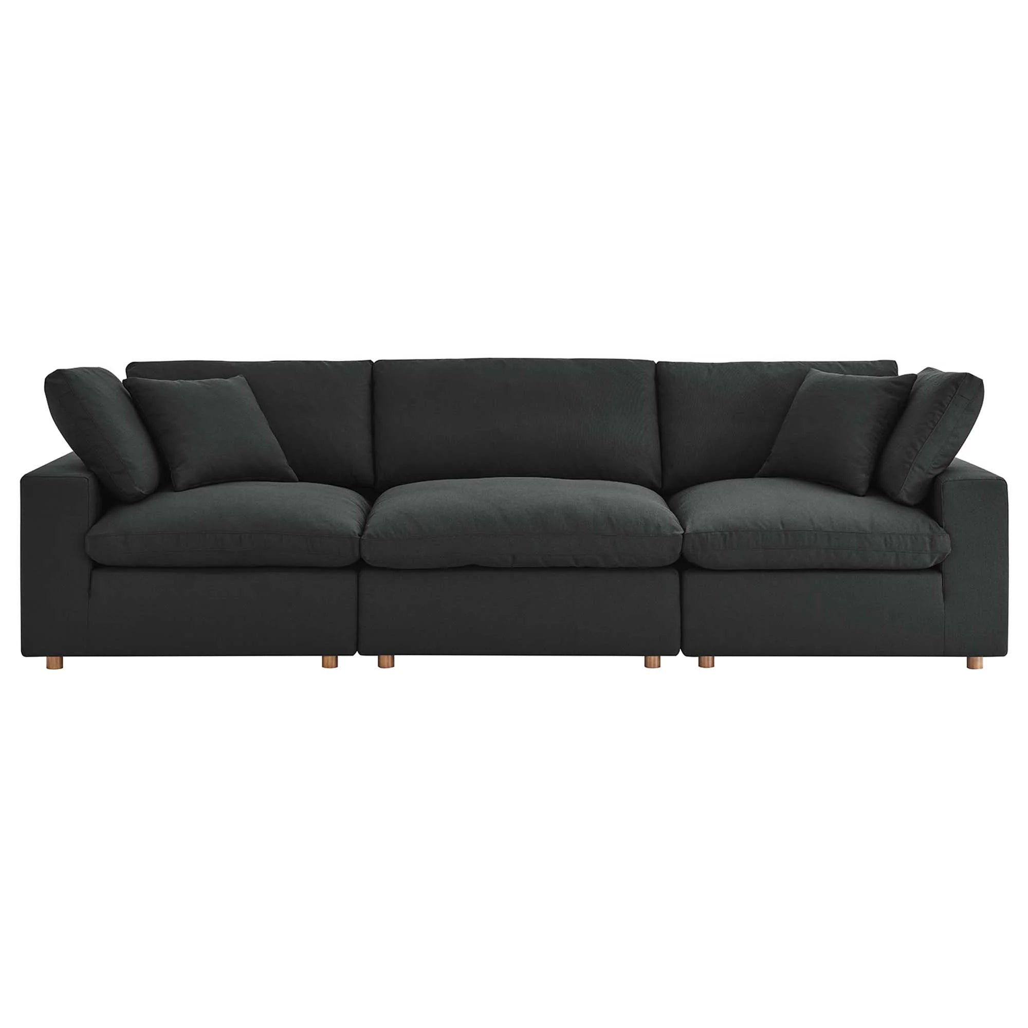 Commix 3 Piece Down Filled Overstuffed Sectional Sofa