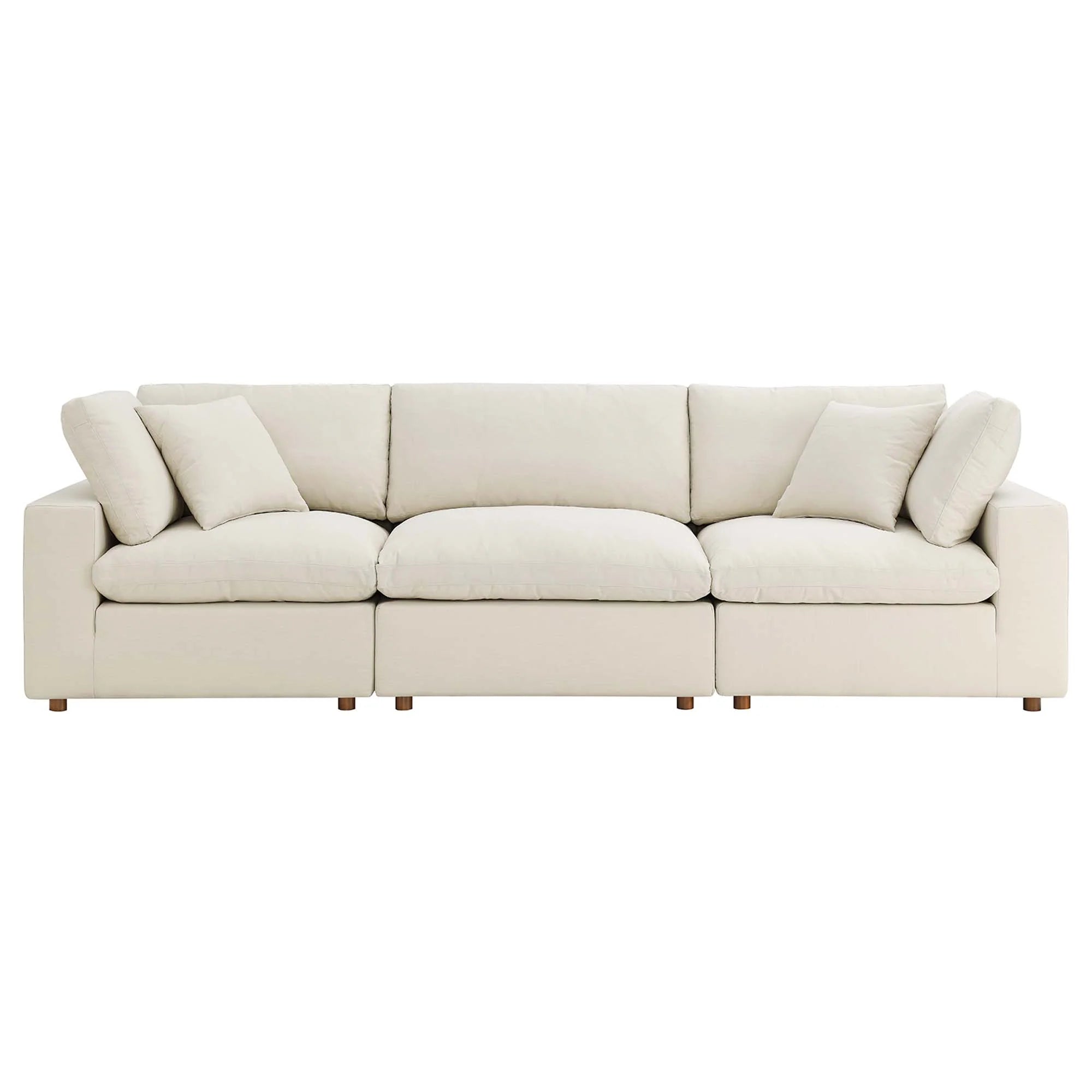 Commix 3 Piece Down Filled Overstuffed Sectional Sofa