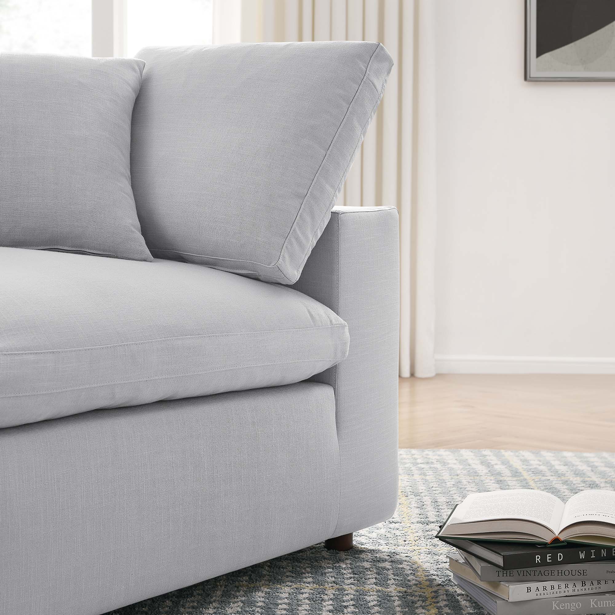 Commix 3 Piece Down Filled Overstuffed Sectional Sofa