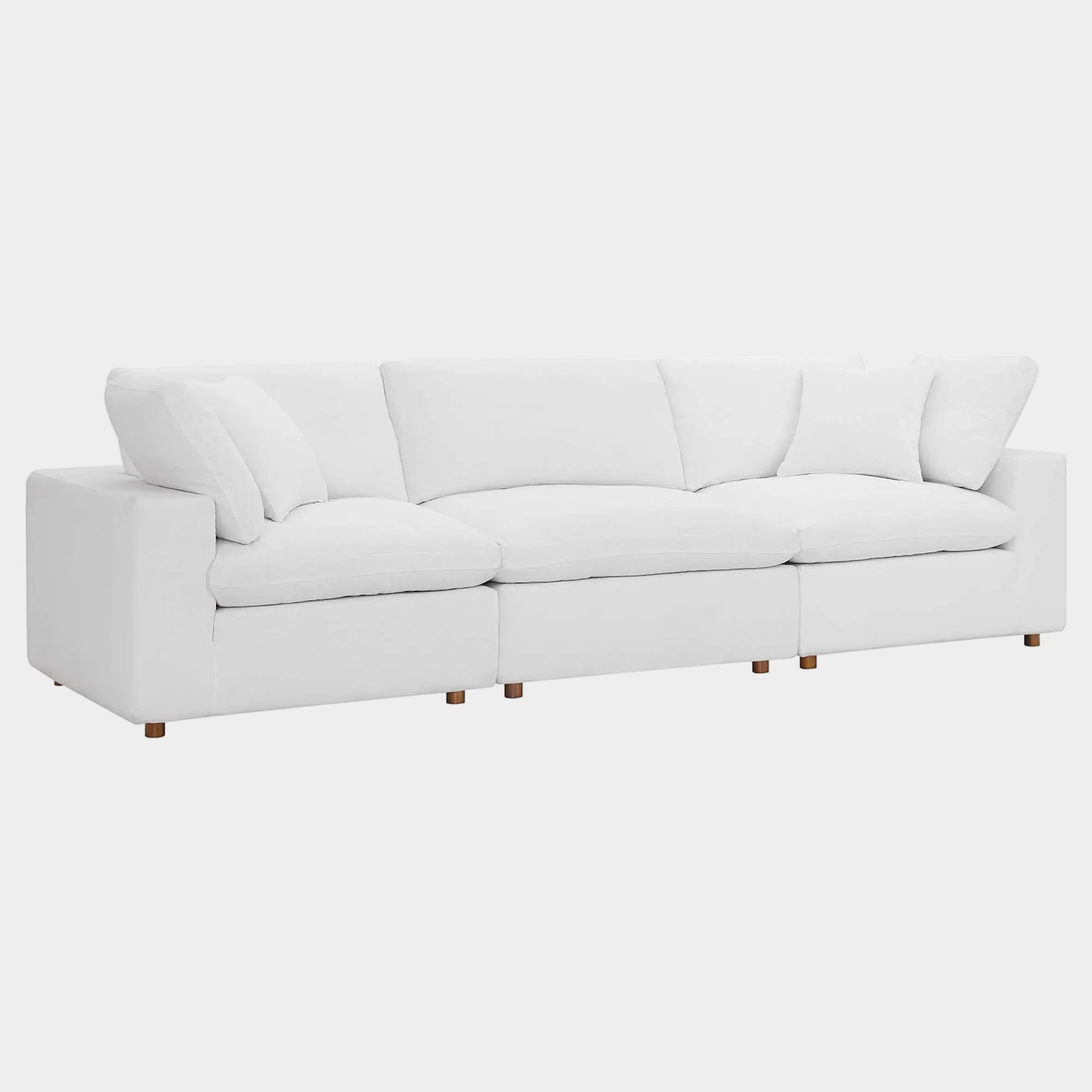 Commix 3 Piece Down Filled Overstuffed Sectional Sofa