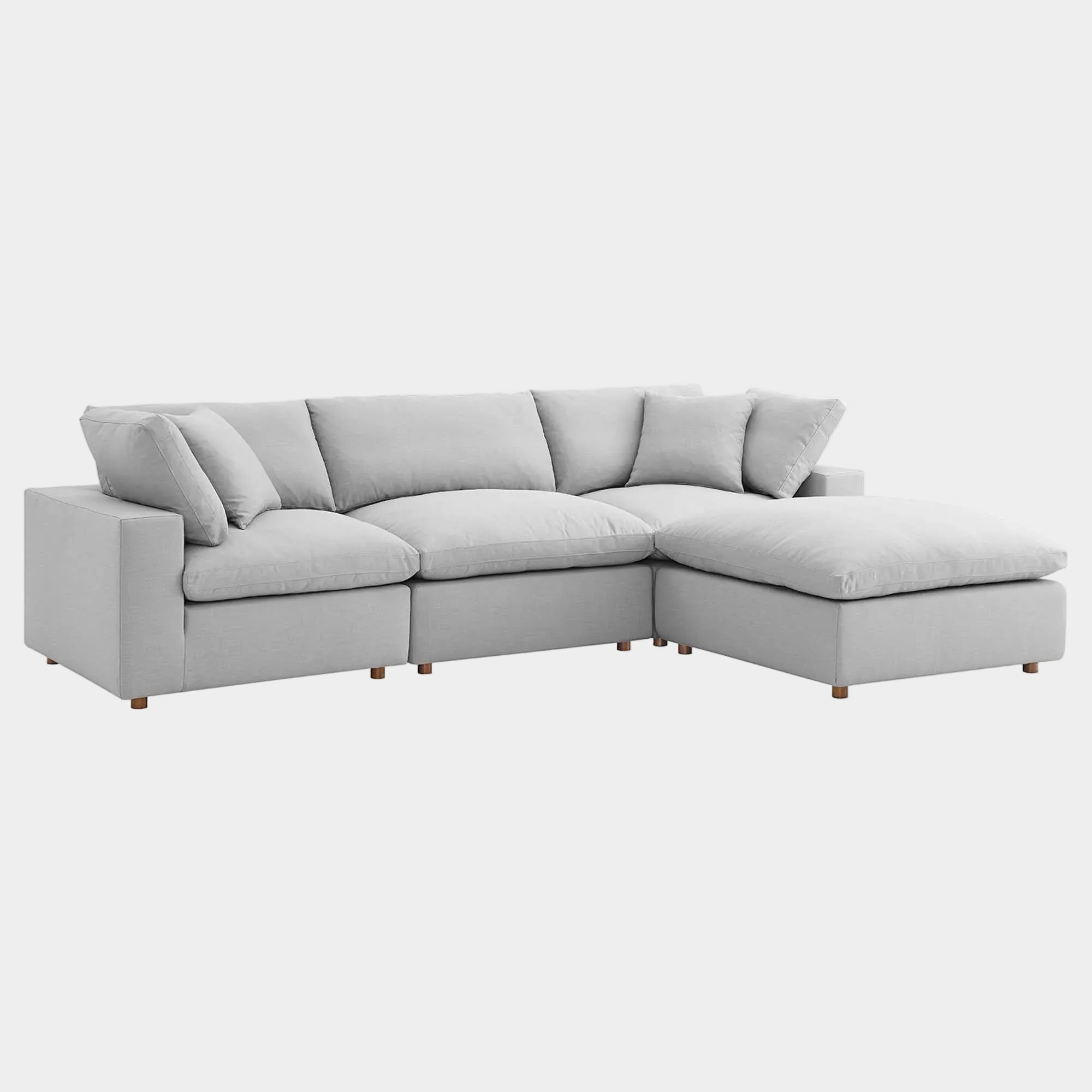 Commix 4 Piece Down Filled Overstuffed Sectional Sofa
