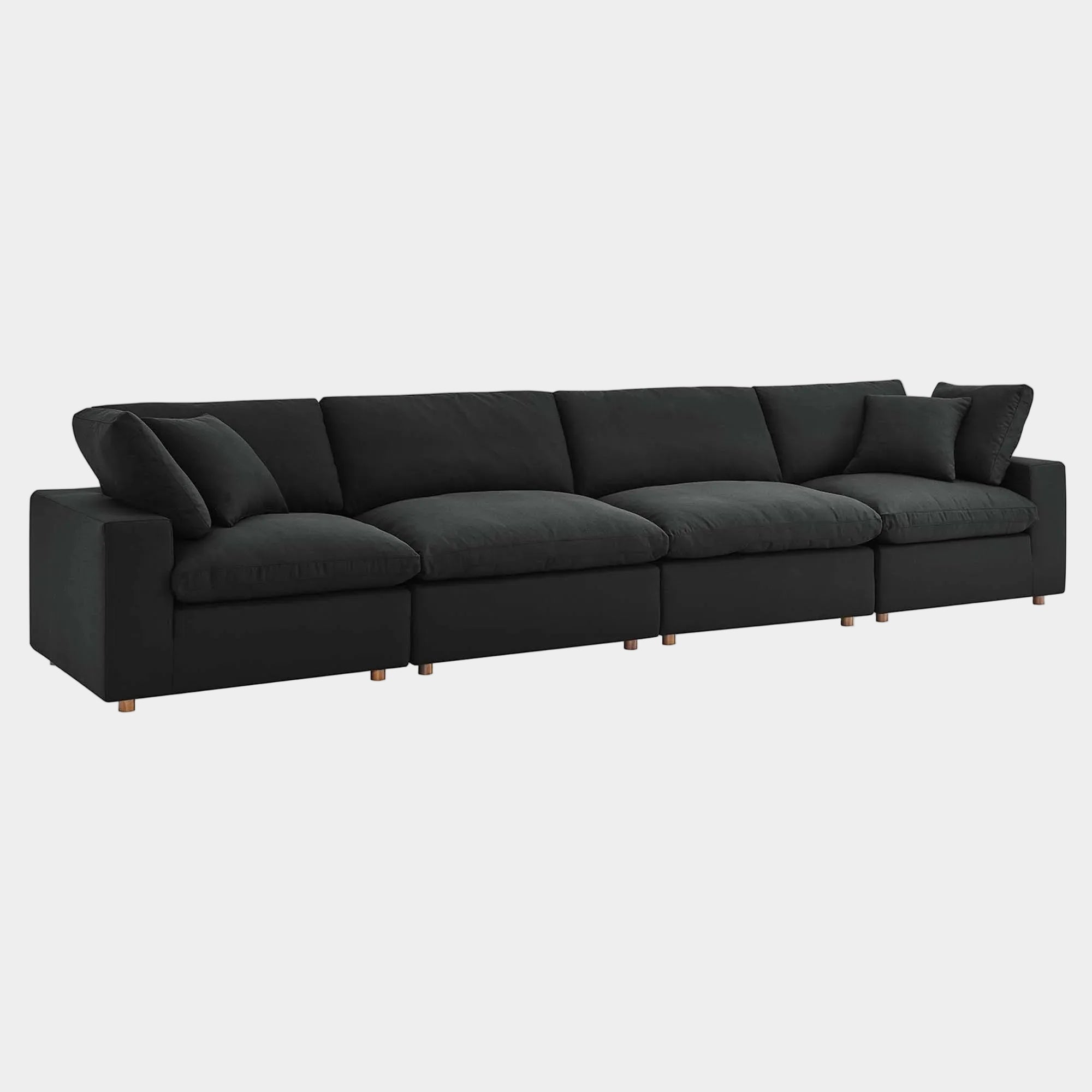 Commix 4 Piece Down Filled Overstuffed Sectional Sofa
