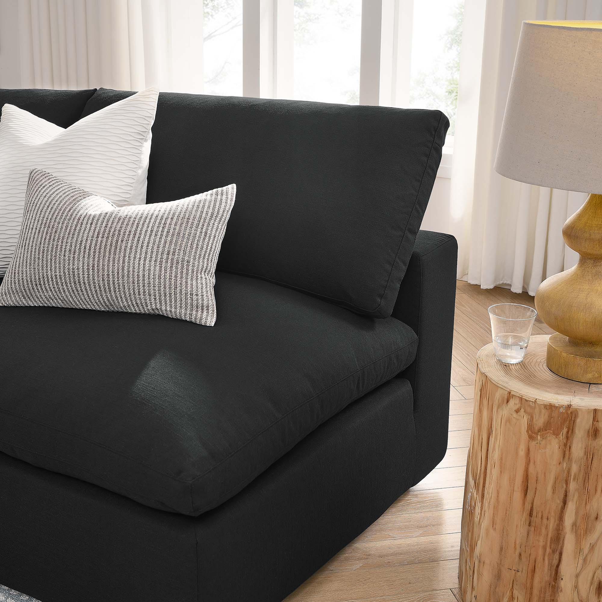 Commix 5-Piece Down Filled Overstuffed Armless Sectional Sofa