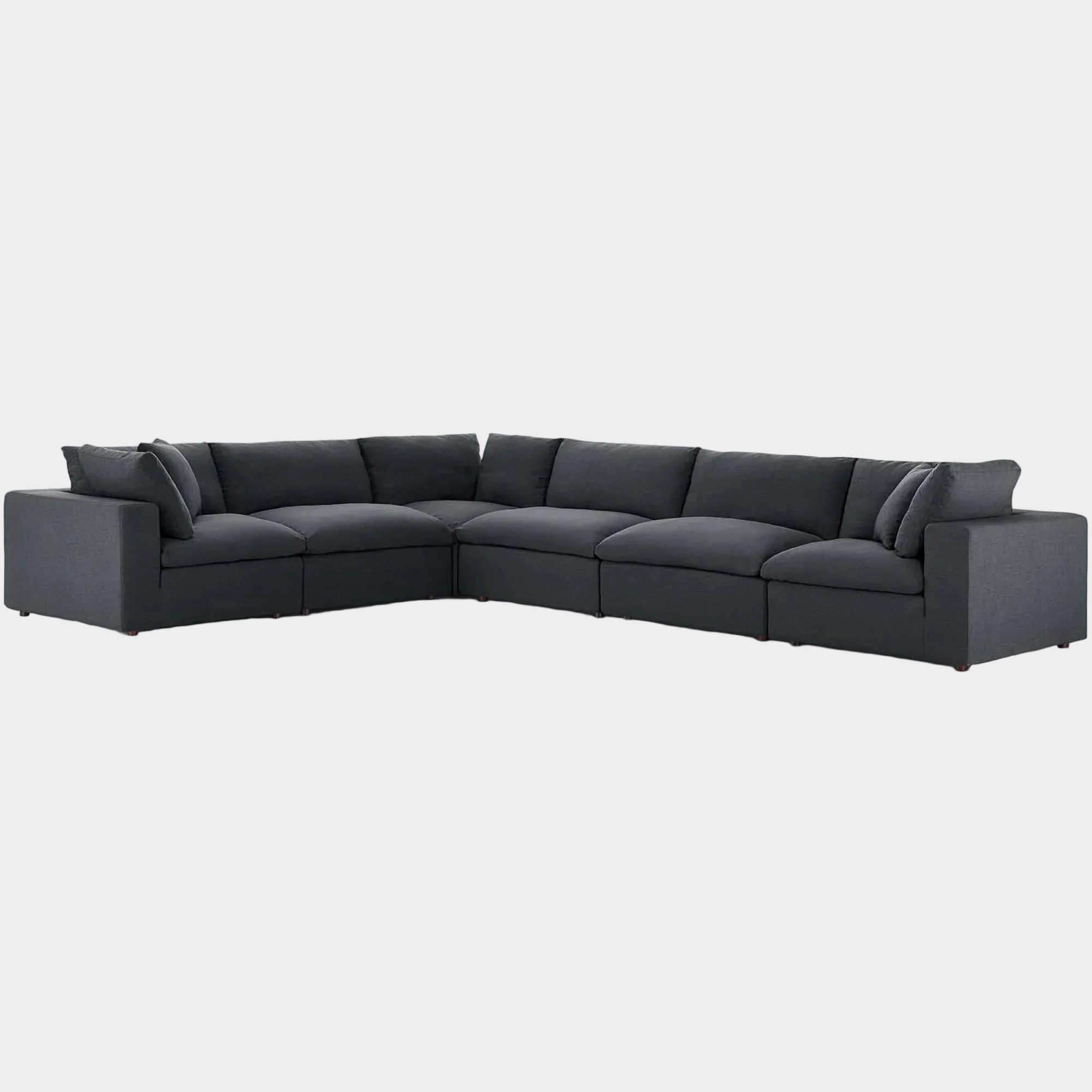 Commix 6 Piece Down Filled Overstuffed Sectional Sofa