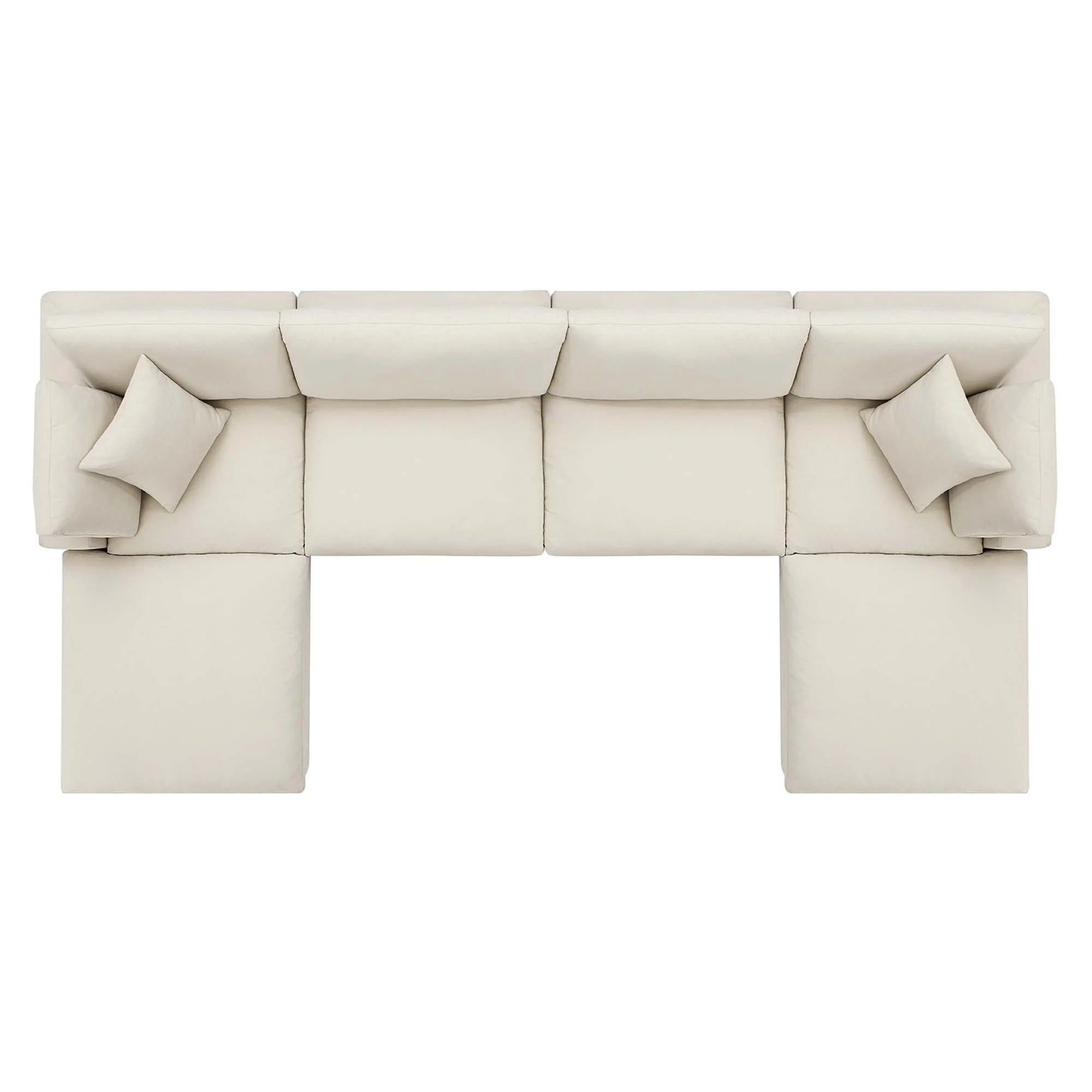 Commix 6-Piece Down Filled Overstuffed Sectional Sofa