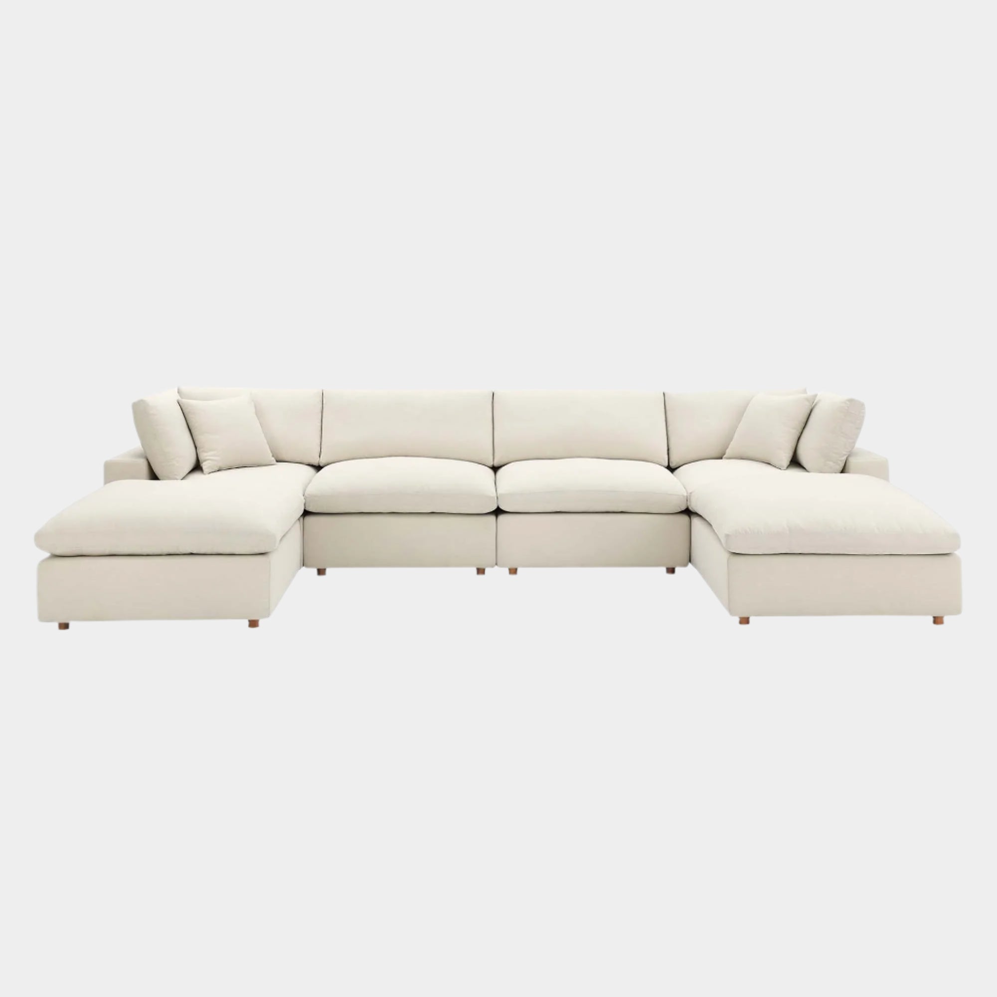 Commix 6-Piece Down Filled Overstuffed Sectional Sofa