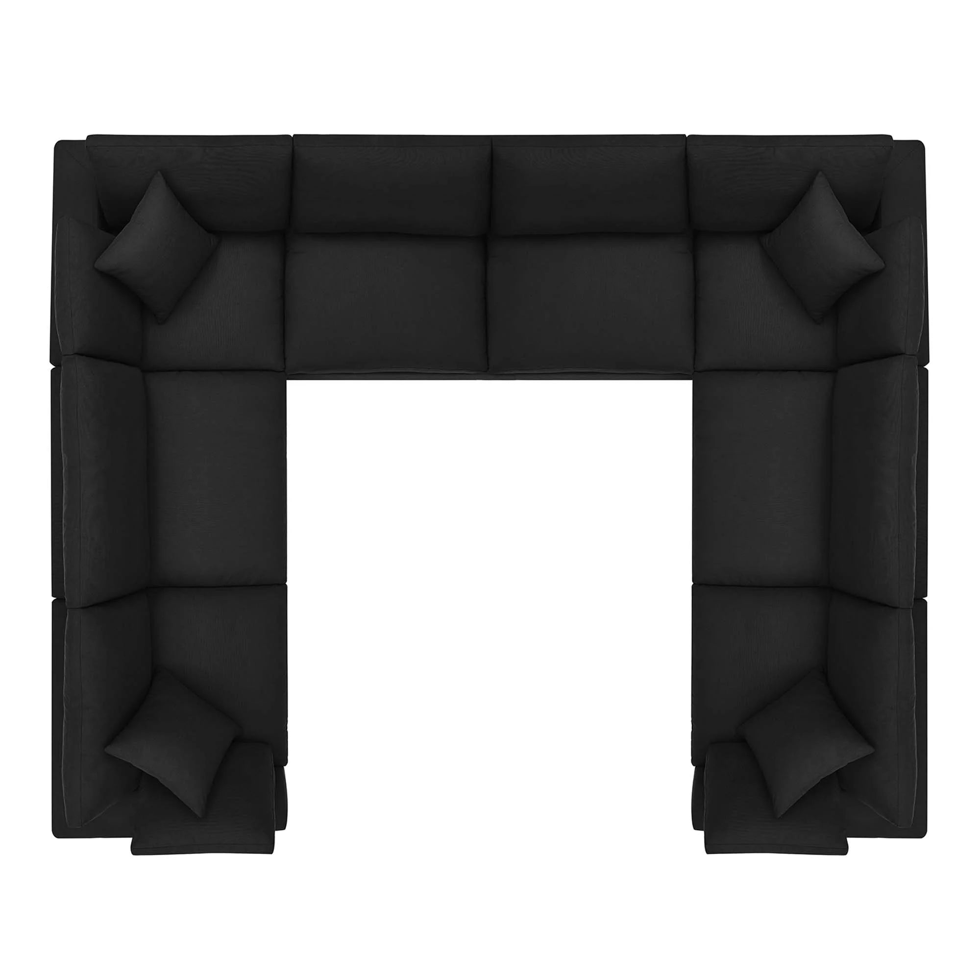Commix 8-Piece Down Filled Overstuffed Sectional Sofa