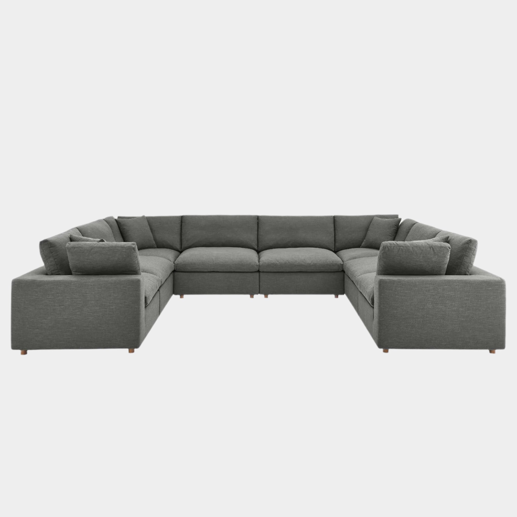 Commix 8-Piece Down Filled Overstuffed Sectional Sofa