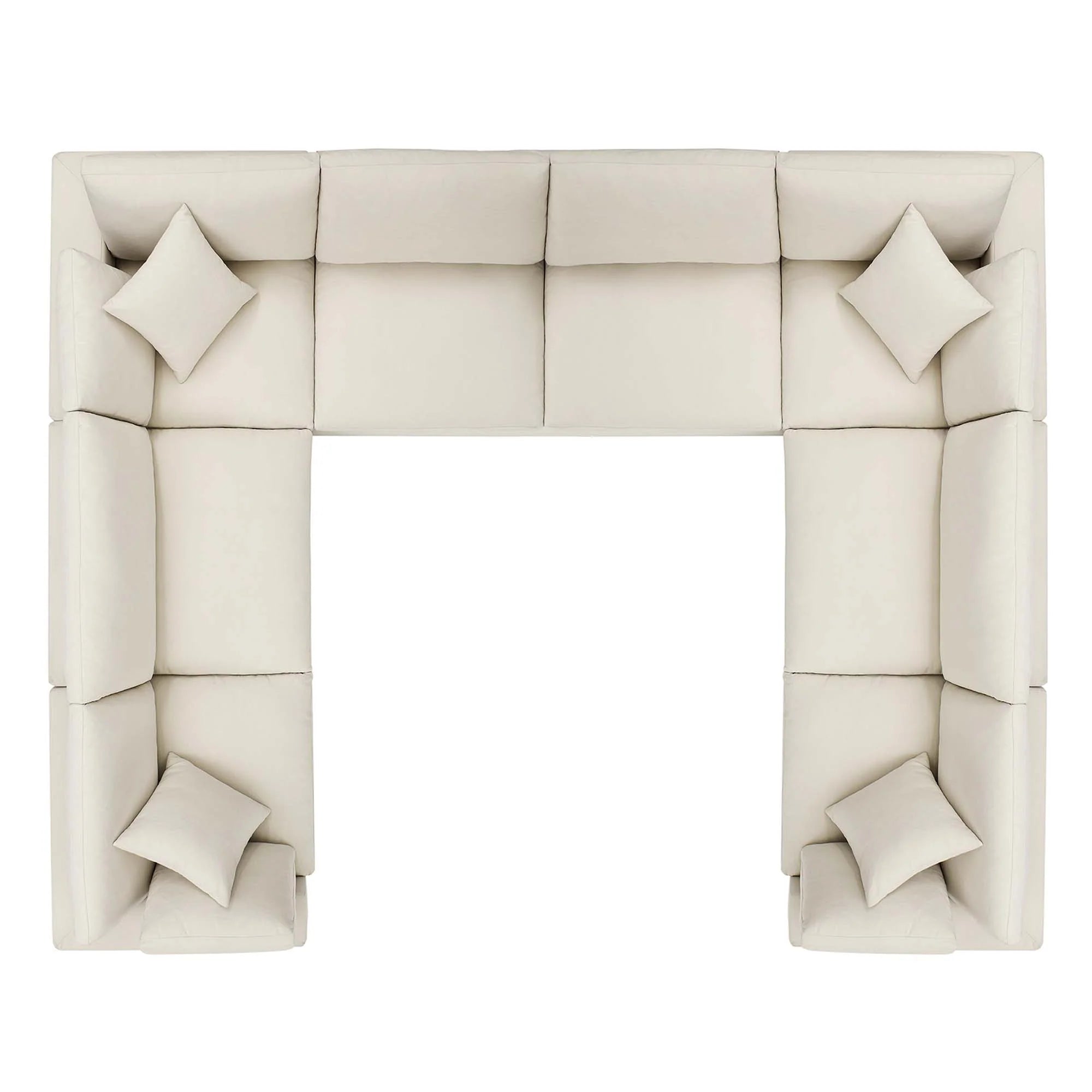 Commix 8-Piece Down Filled Overstuffed Sectional Sofa