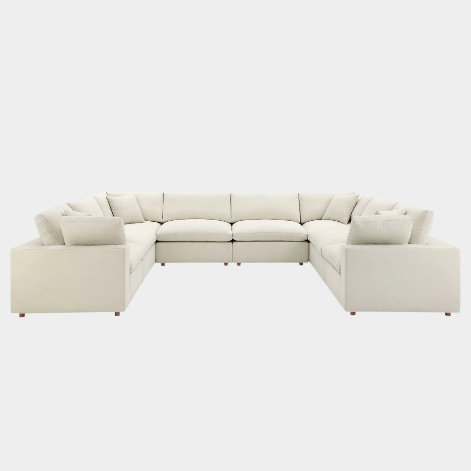 Commix 8-Piece Down Filled Overstuffed Sectional Sofa