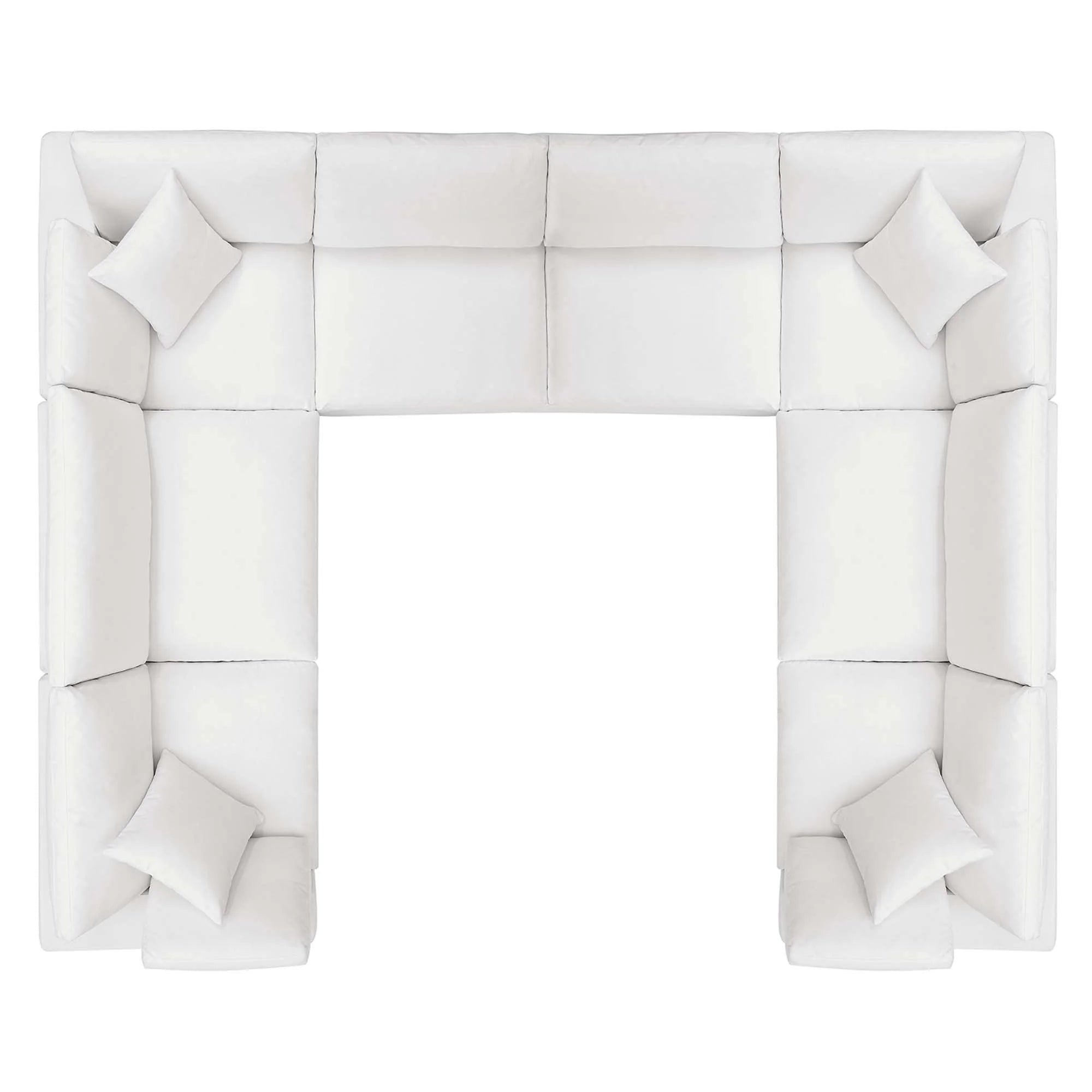 Commix 8-Piece Down Filled Overstuffed Sectional Sofa
