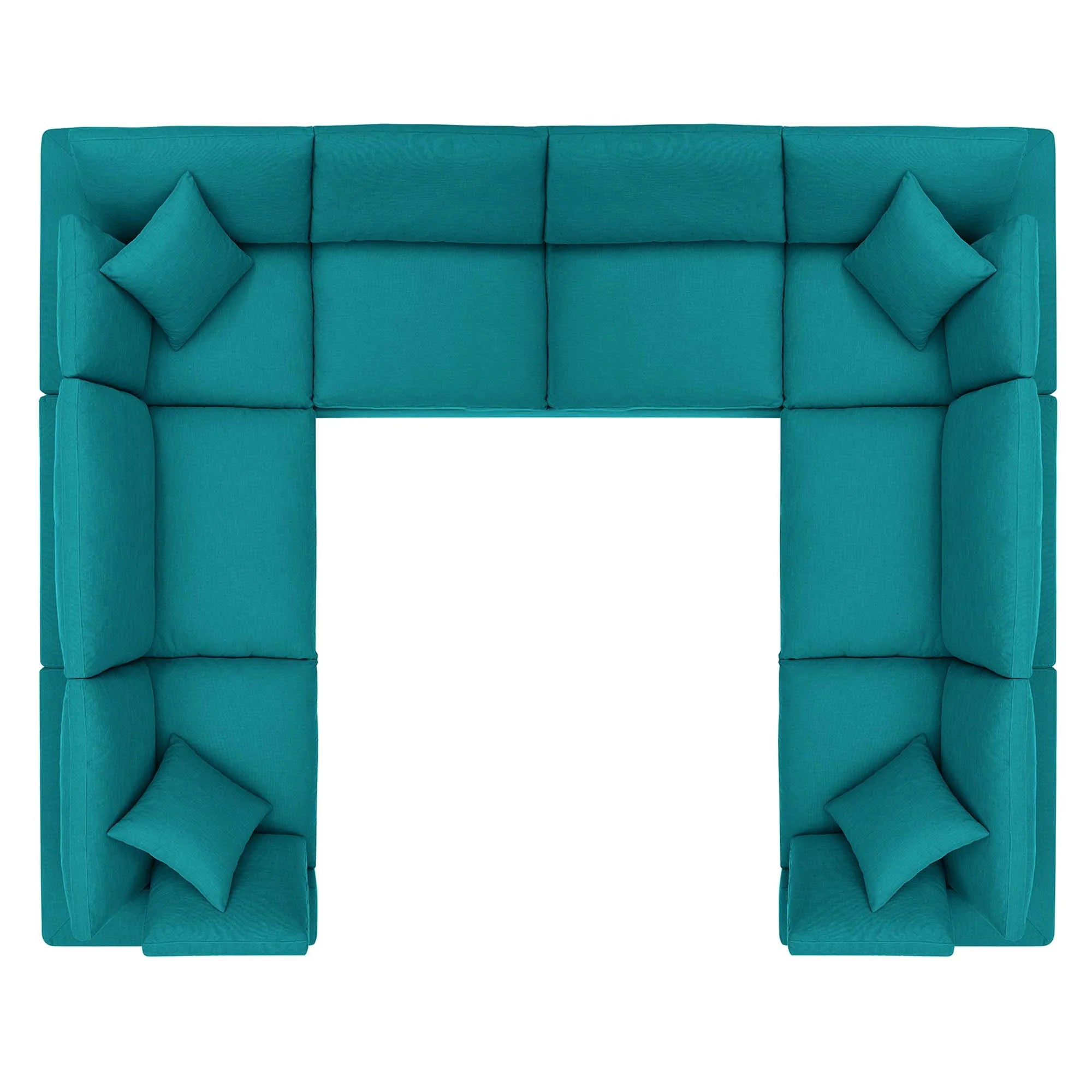 Commix 8-Piece Down Filled Overstuffed Sectional Sofa