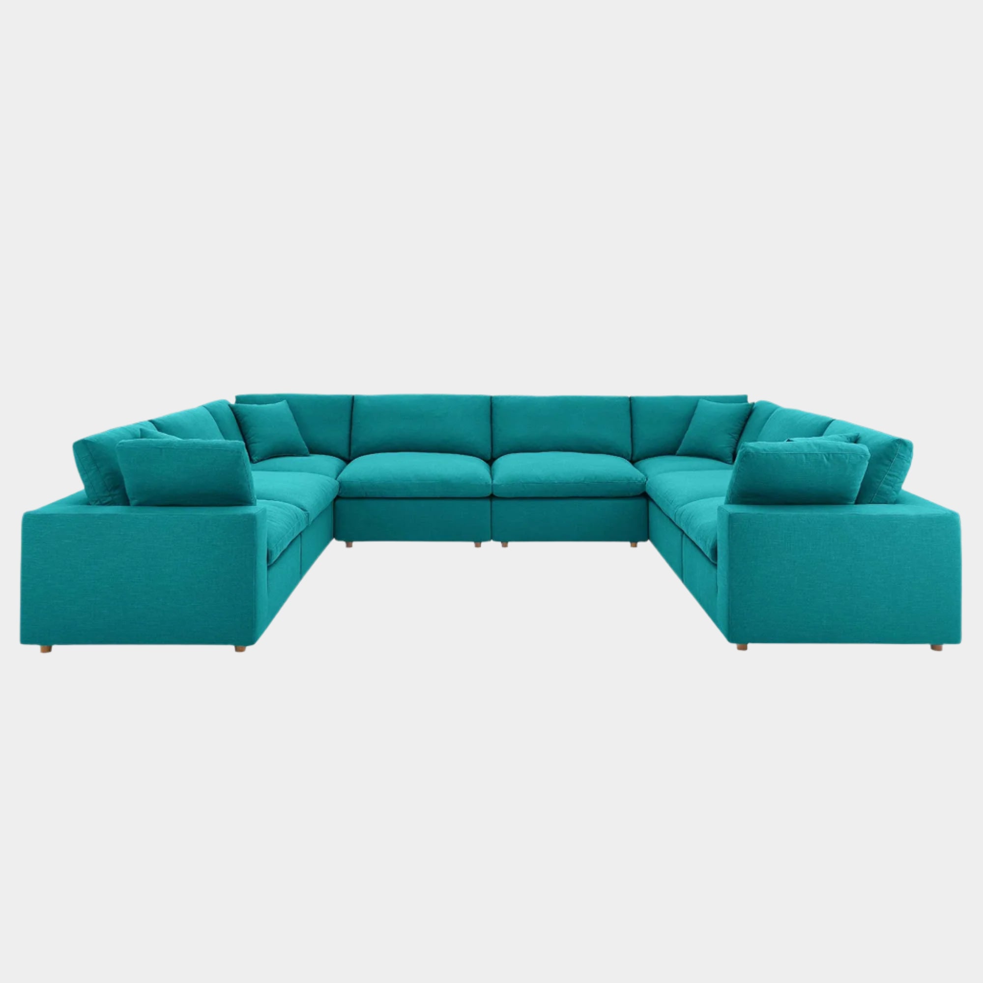 Commix 8-Piece Down Filled Overstuffed Sectional Sofa