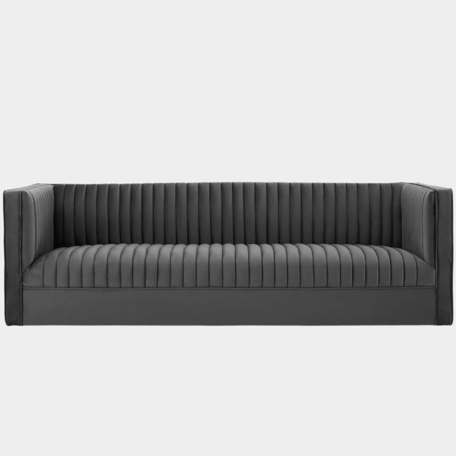 Sanguine Vertical Channel Tufted Performance Velvet Sofa