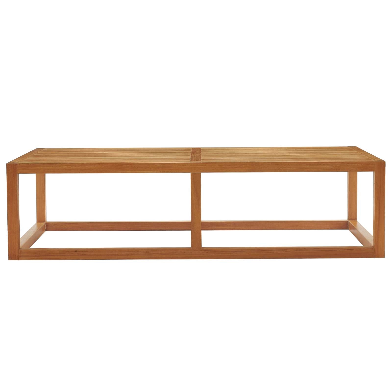 Newbury Outdoor Patio Premium Grade A Teak Wood Coffee Table in Natural