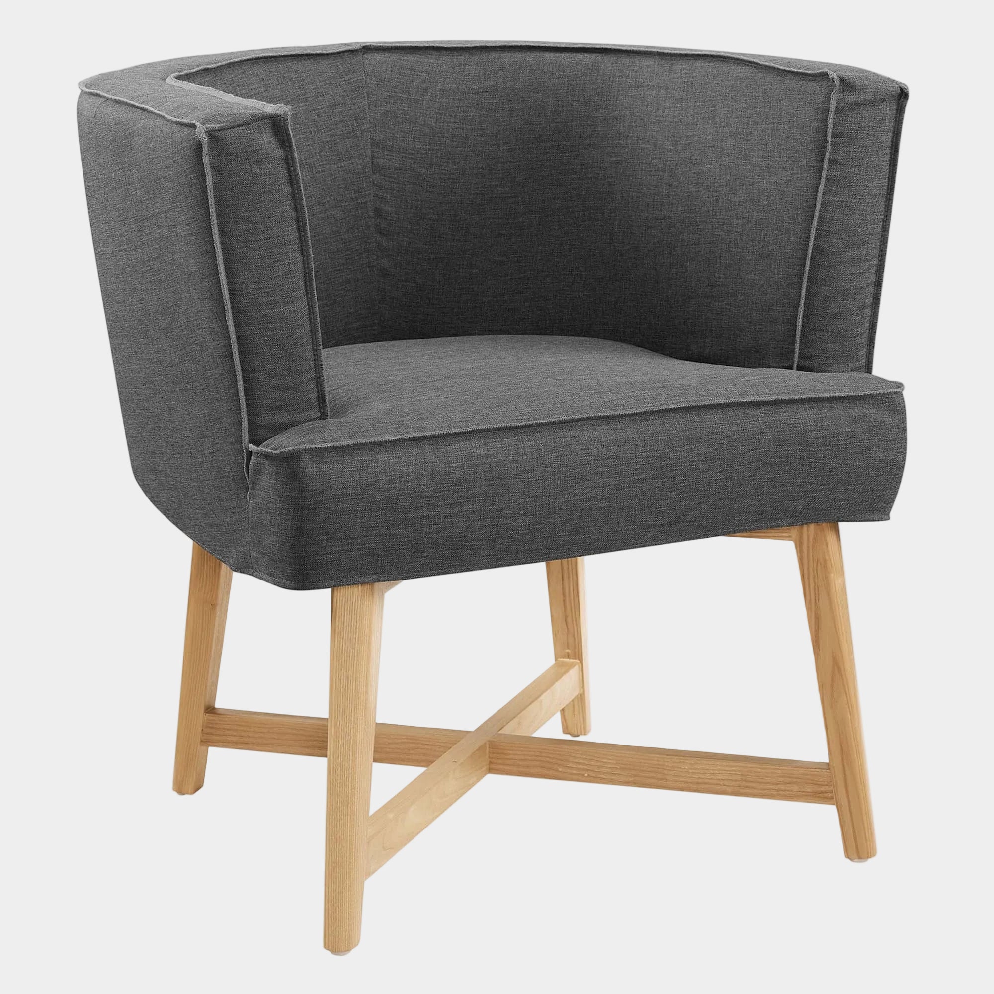 Anders Upholstered Fabric Accent Chair in Gray