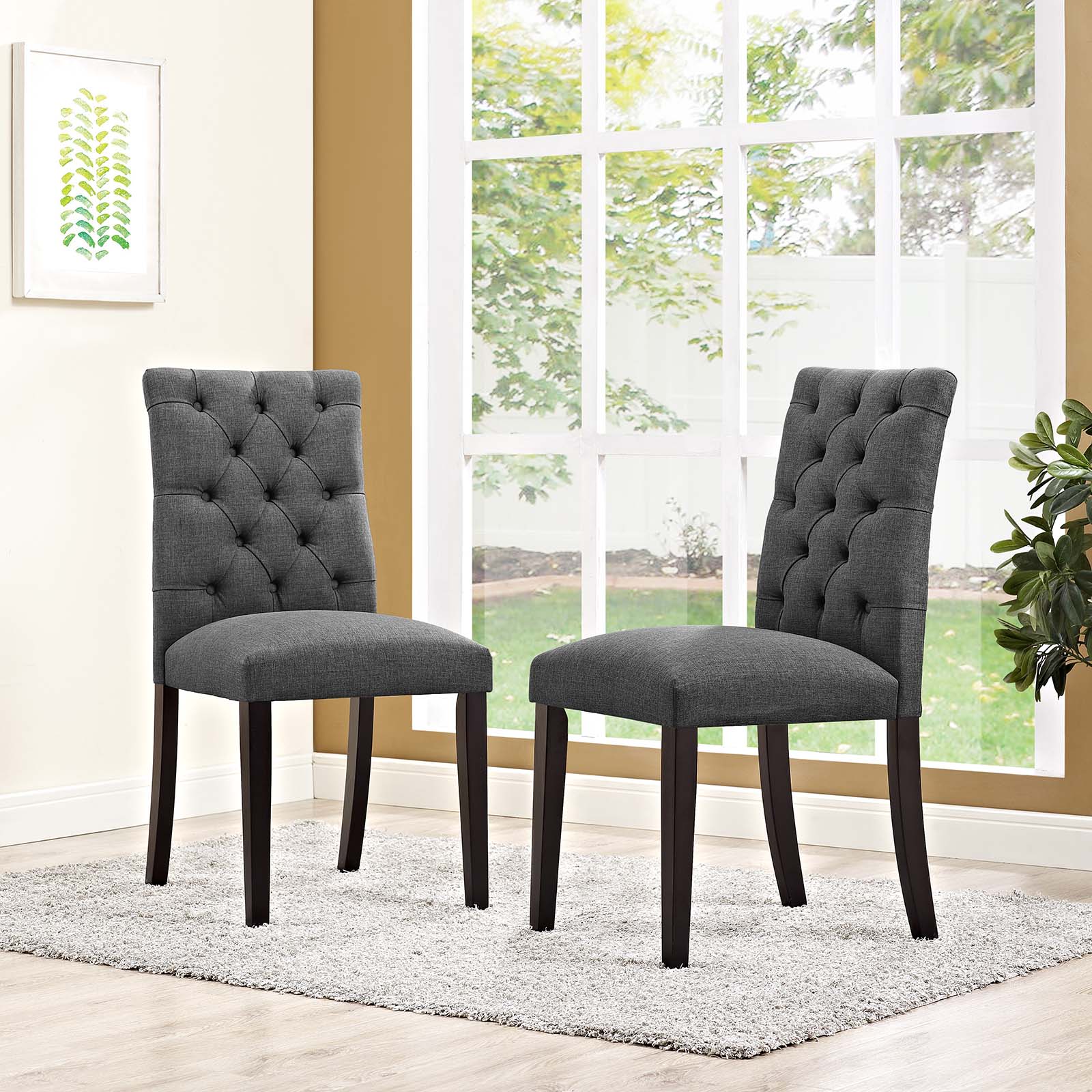 Duchess Fabric Dining Chair Set of 2
