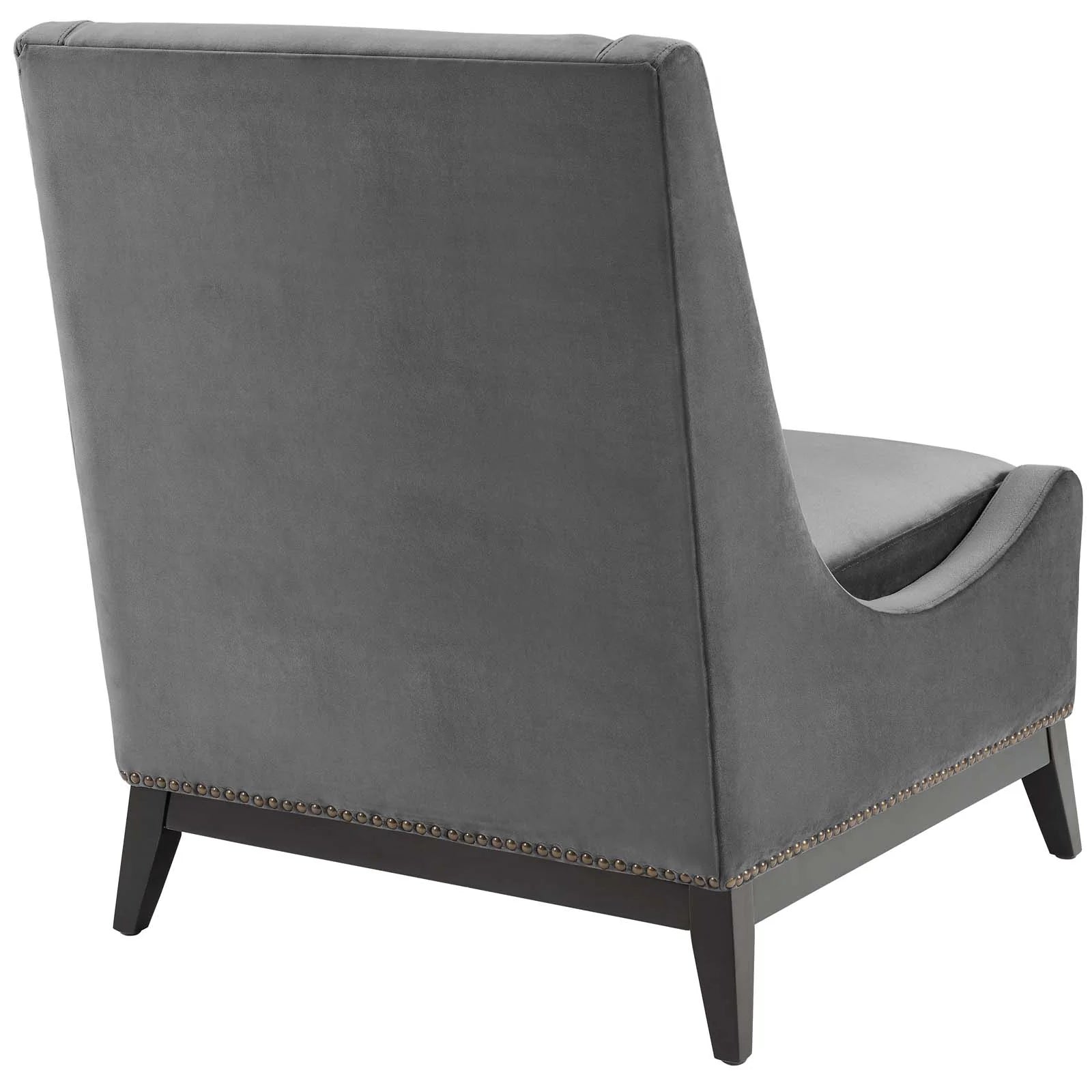 Fauteuil de salon en velours Ponder Performance