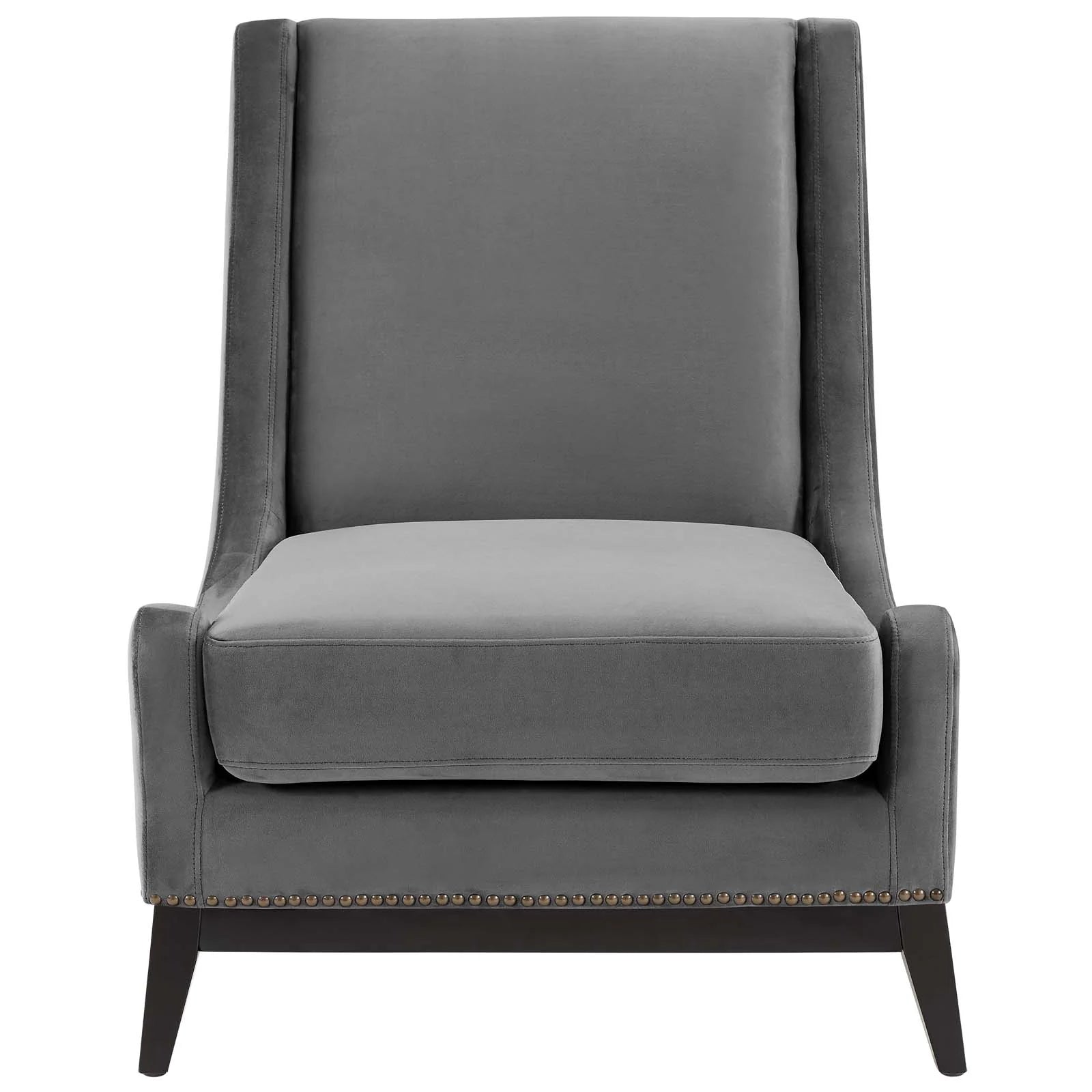 Fauteuil de salon en velours Ponder Performance
