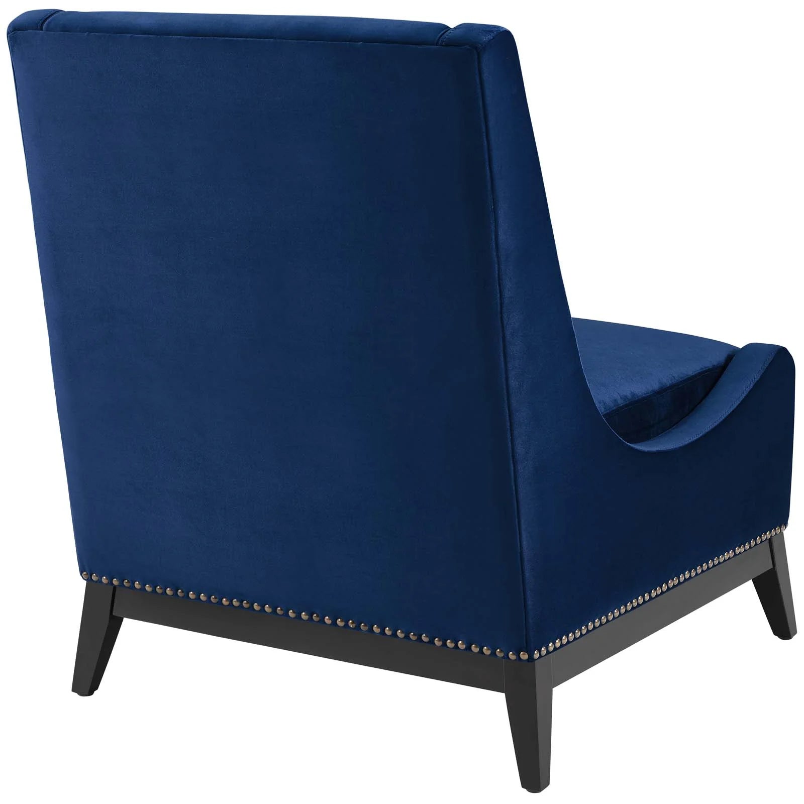 Fauteuil de salon en velours Ponder Performance