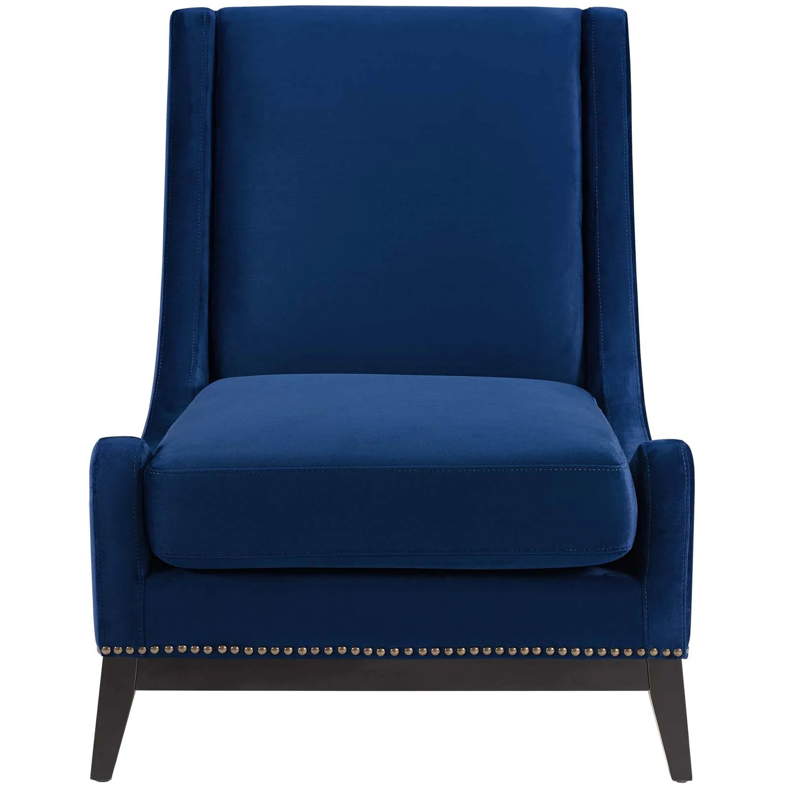 Fauteuil de salon en velours Ponder Performance