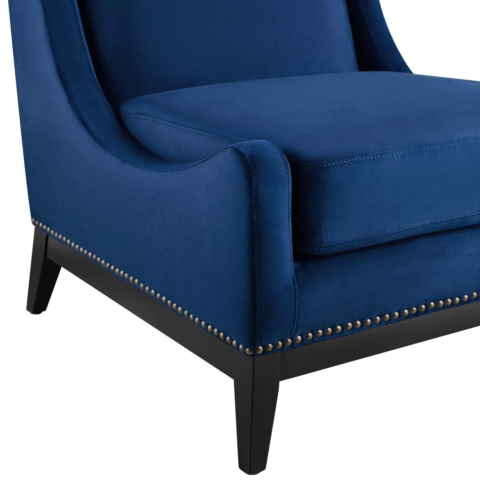 Fauteuil de salon en velours Ponder Performance