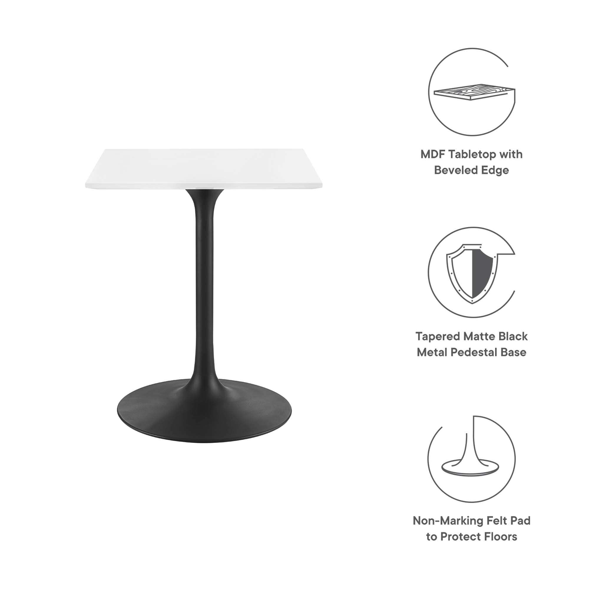 Lippa Square Wood Dining Table