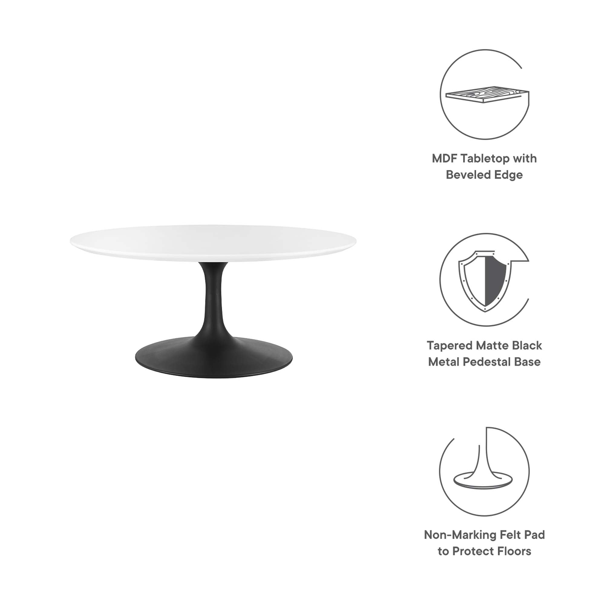 Lippa 36" Round Wood Coffee Table