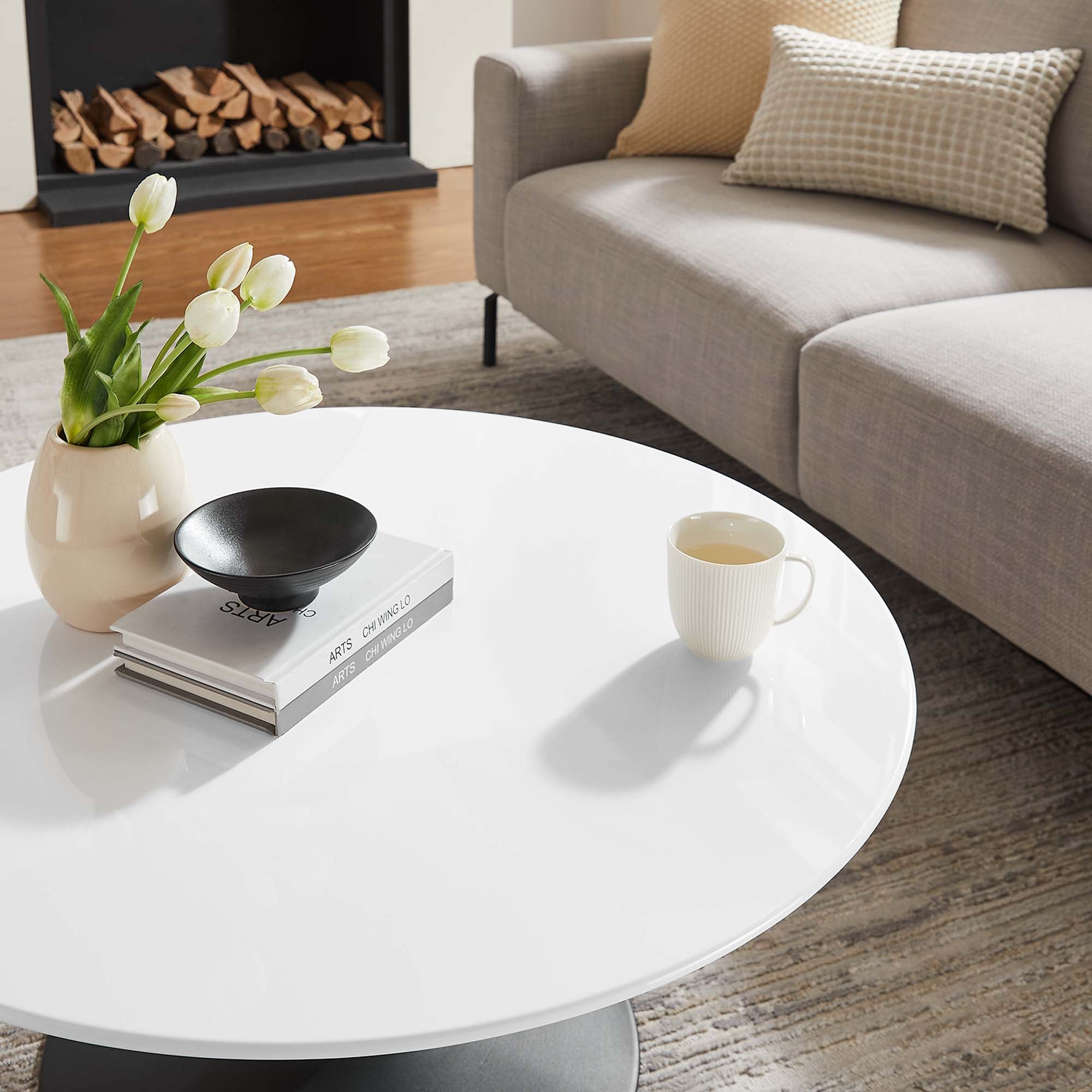 Lippa 36" Round Wood Coffee Table