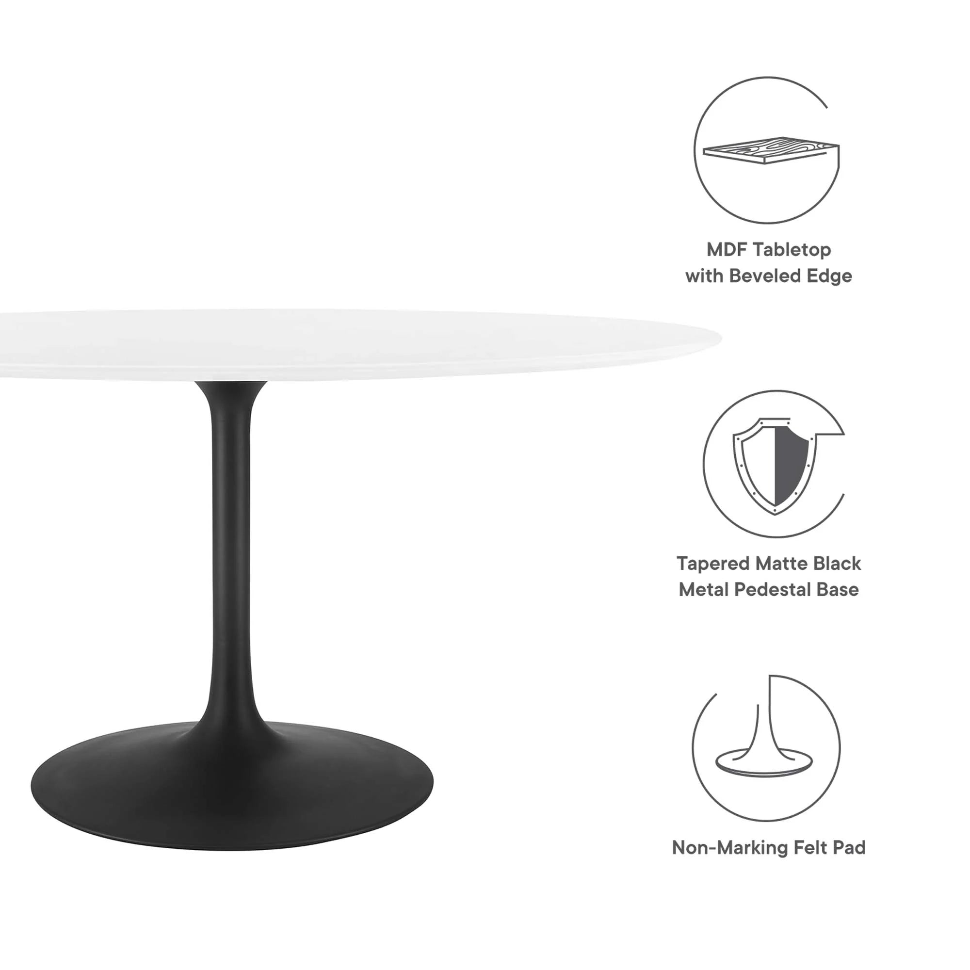 Lippa Oval Wood Dining Table
