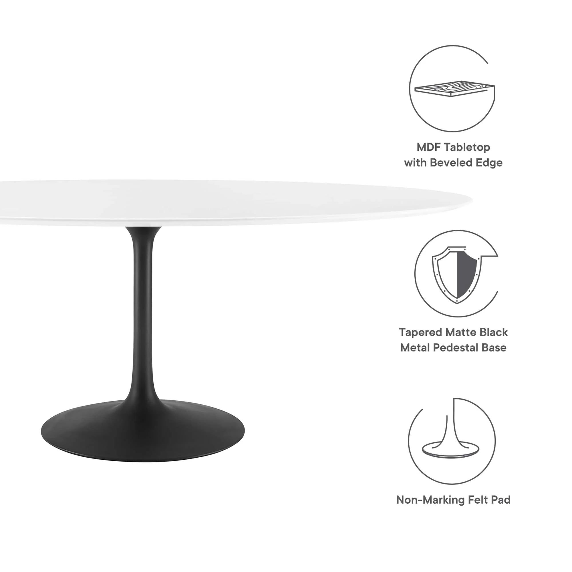 Lippa Oval Wood Dining Table
